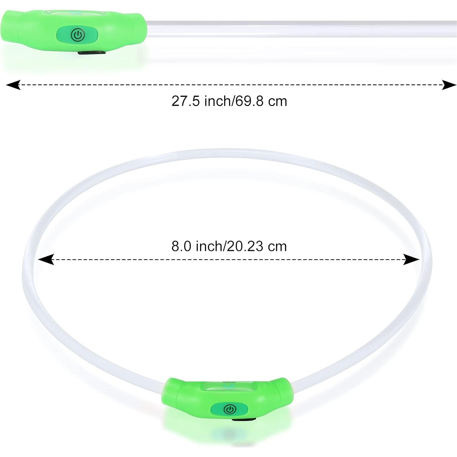 Collar de Perro LED Recargable NOVKIN Azul Impermeable IP67
