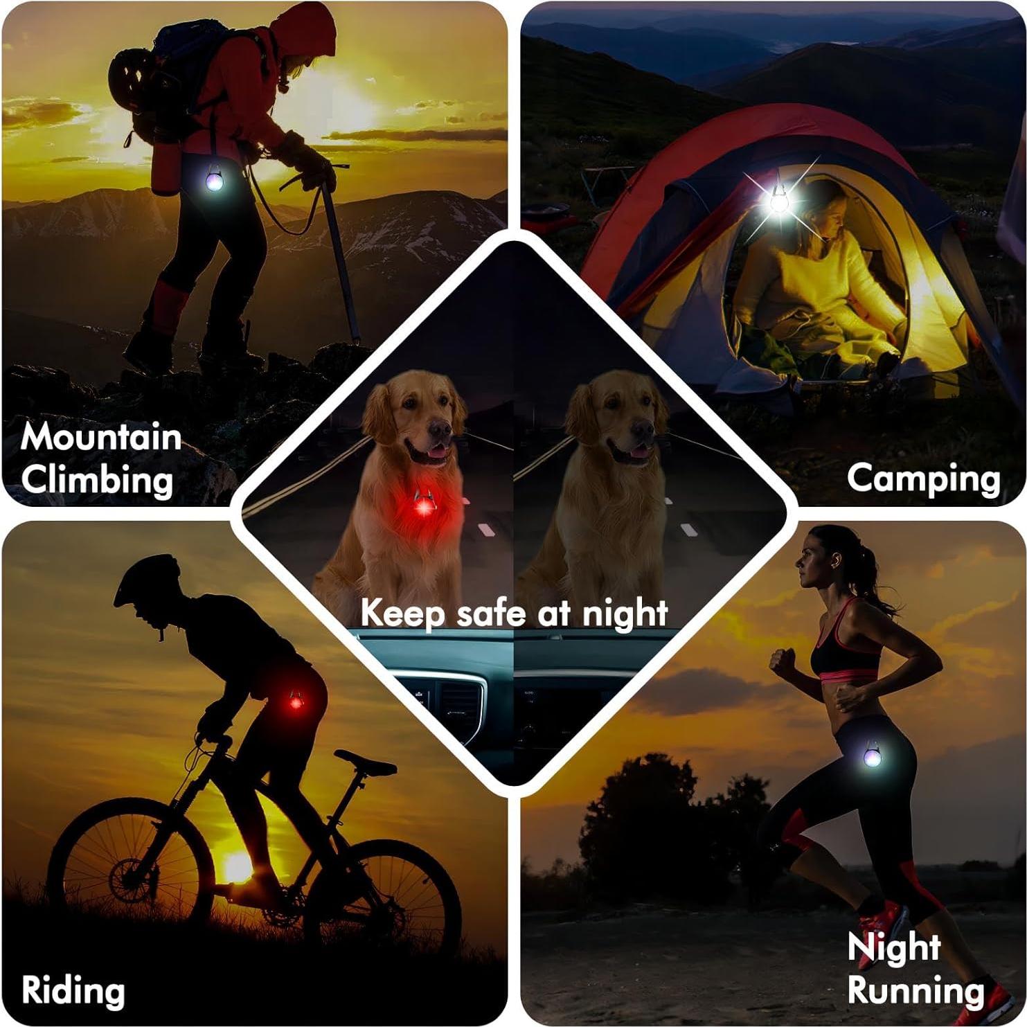 Luz LED para Collar de Perro HIFORT, Recargable IP68, 4 Modos