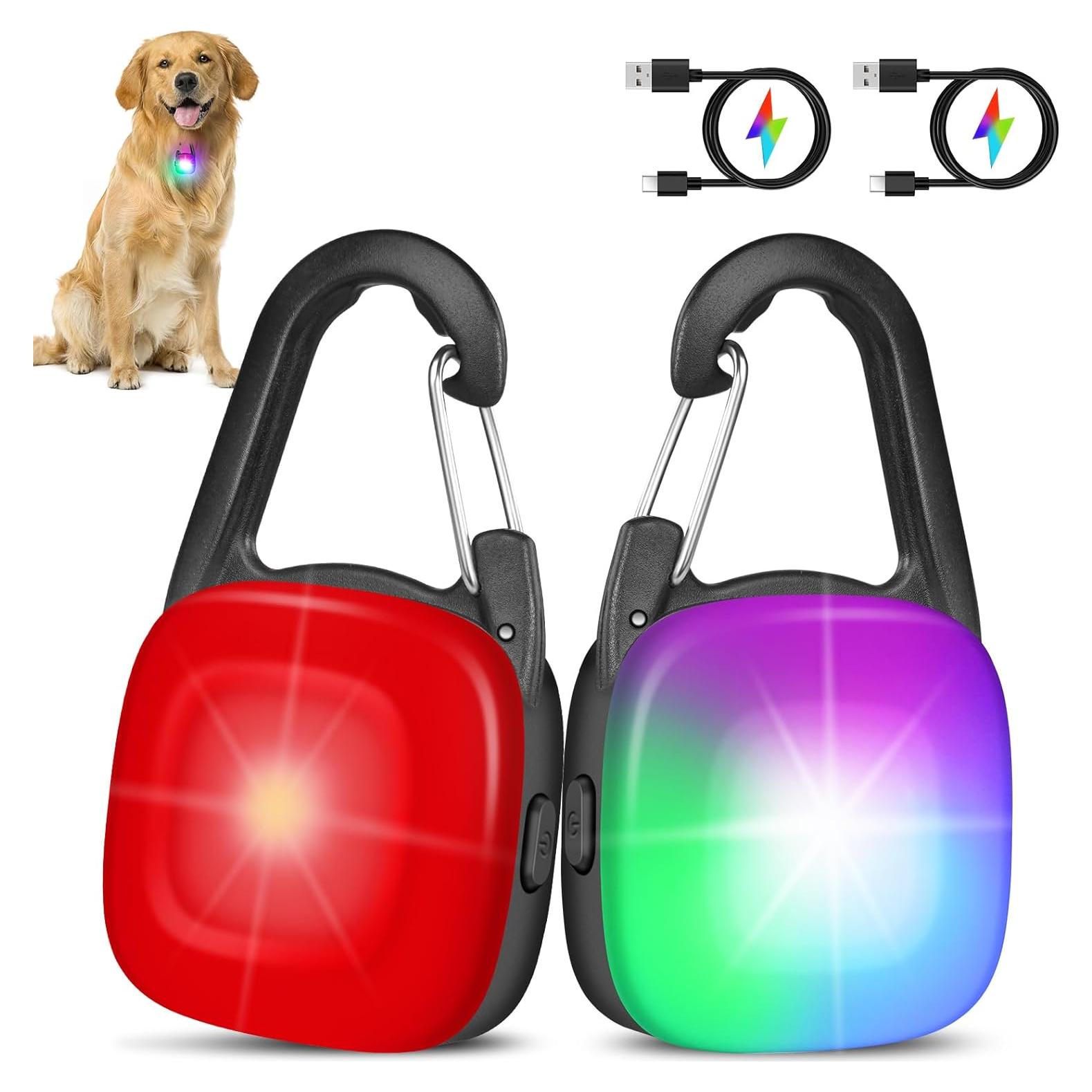 Luces LED para Perros PUPKOLI, Recargables e Impermeables IP68