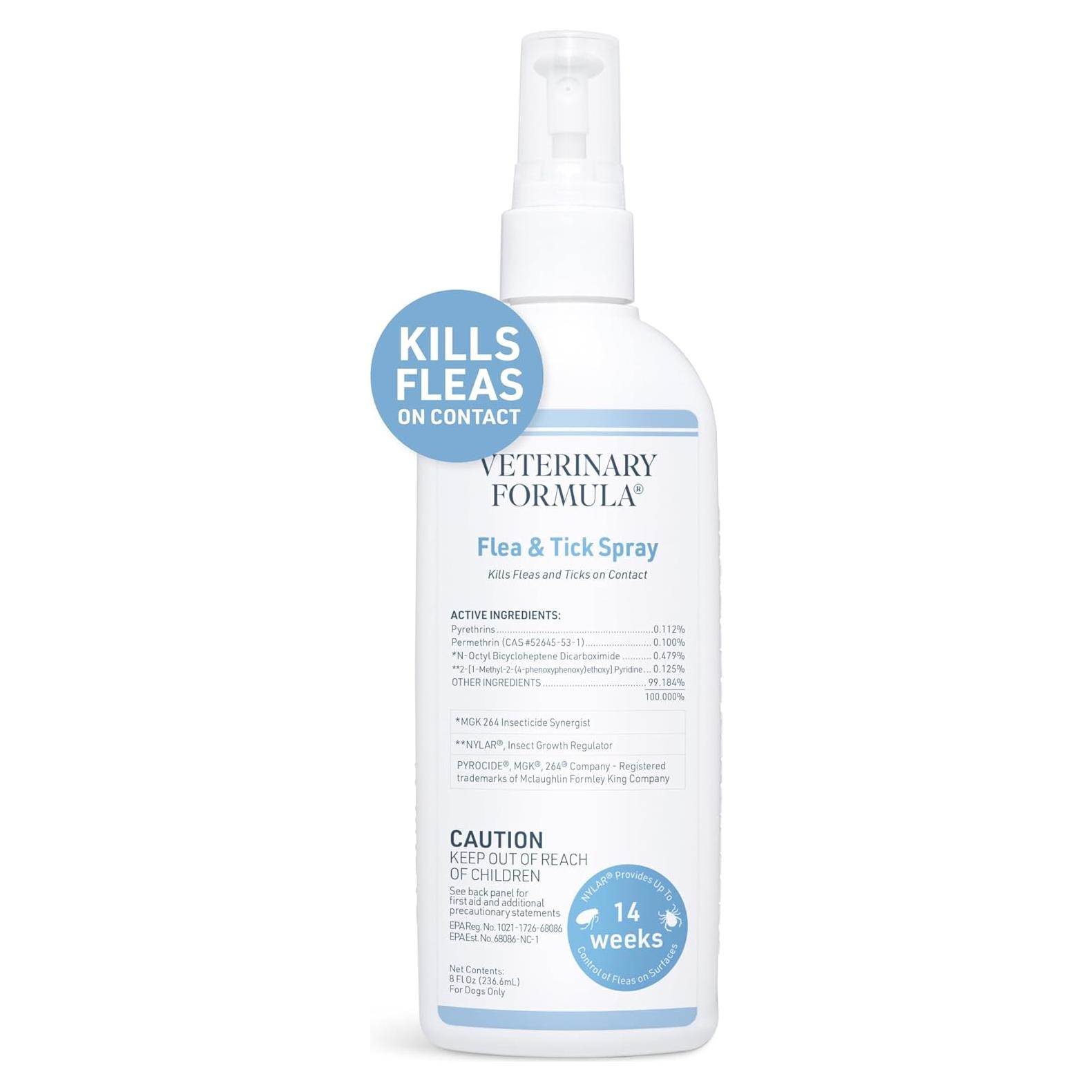 Spray para Pulgas y Garrapatas Veterinary Formula 226 g - Efectivo y Seguro