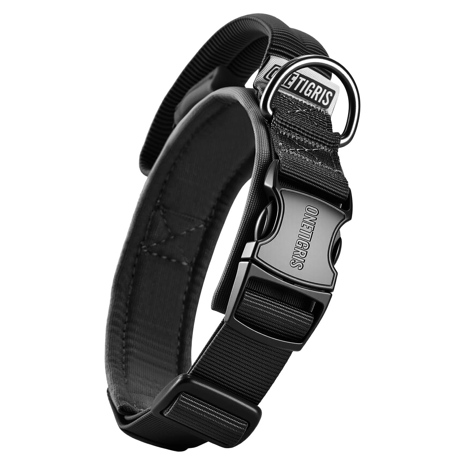 Collar Táctico para Perros OneTigris Negro Ajustable S