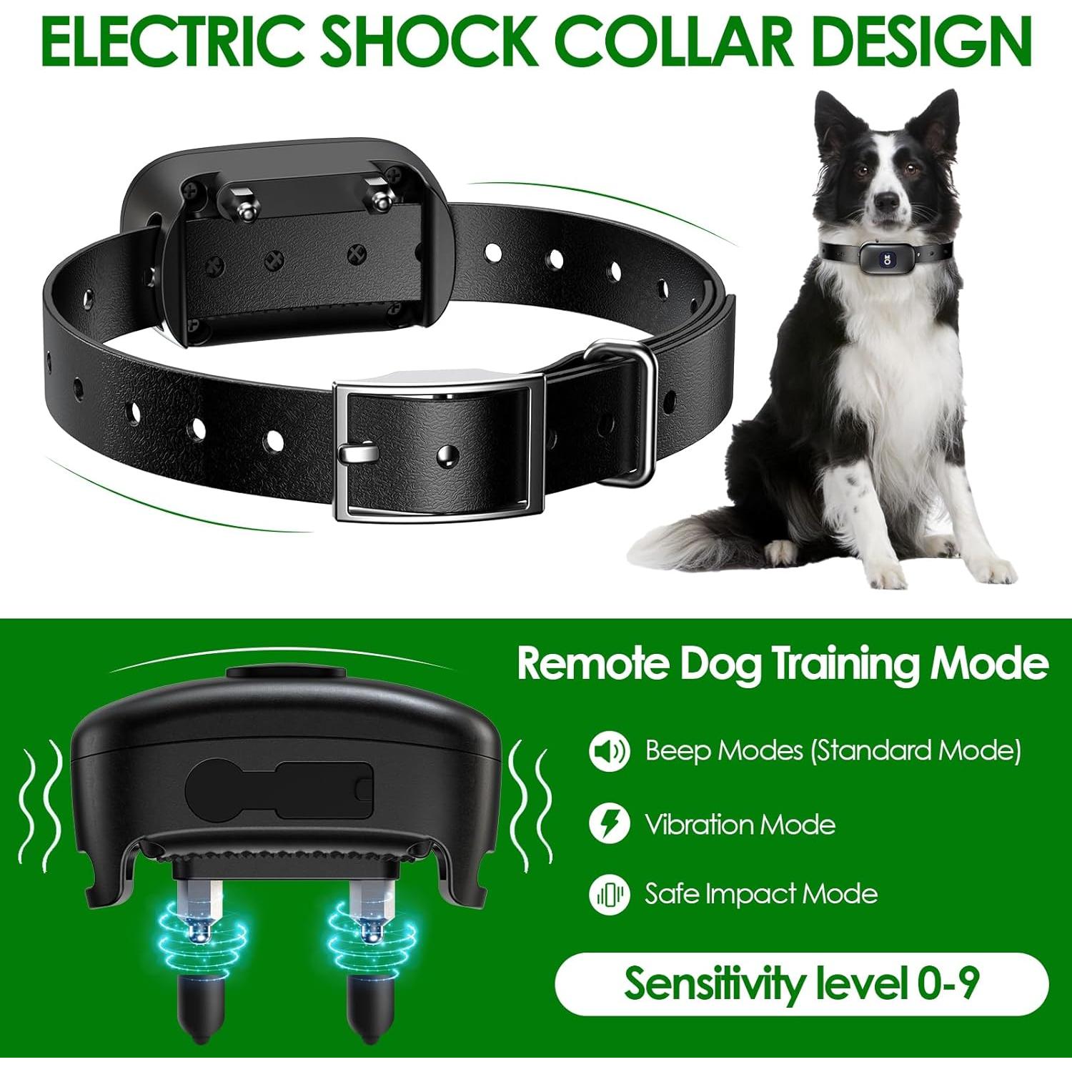 Sistema de Cerca Inalámbrica para Perros Piutezo 2 en 1 Negro