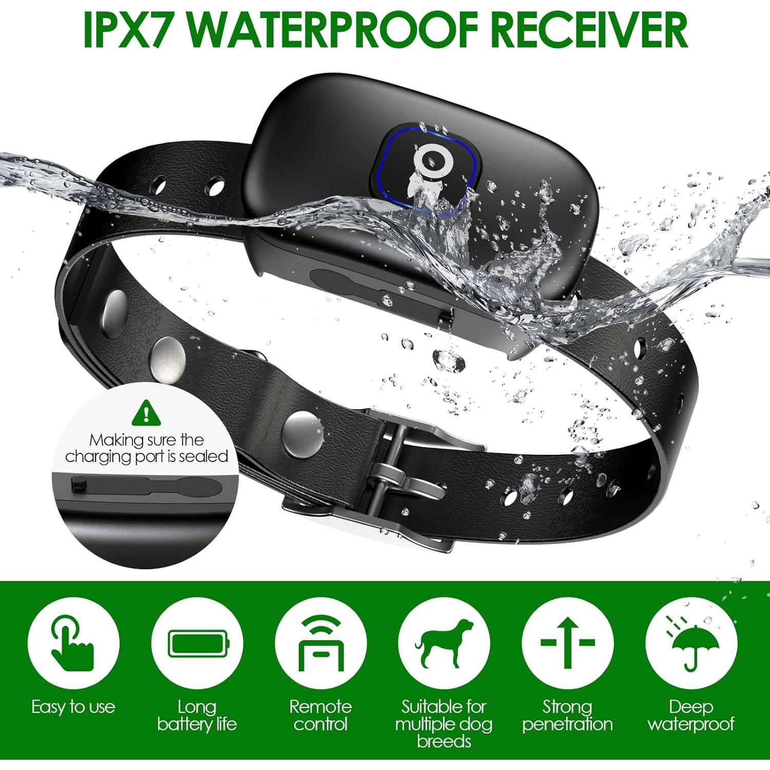 Sistema de Cerca Inalámbrica para Perros Piutezo 2 en 1 Negro