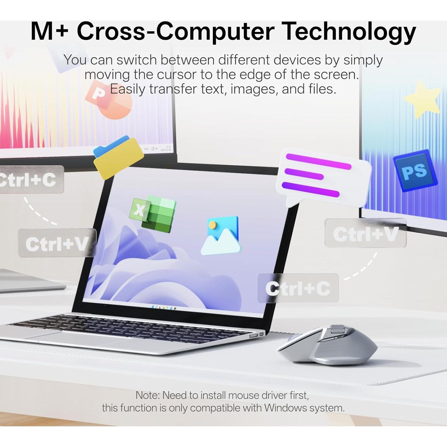 Ratón Inalámbrico Rapoo MT760 PRO, 12K DPI, Bluetooth y NearLink