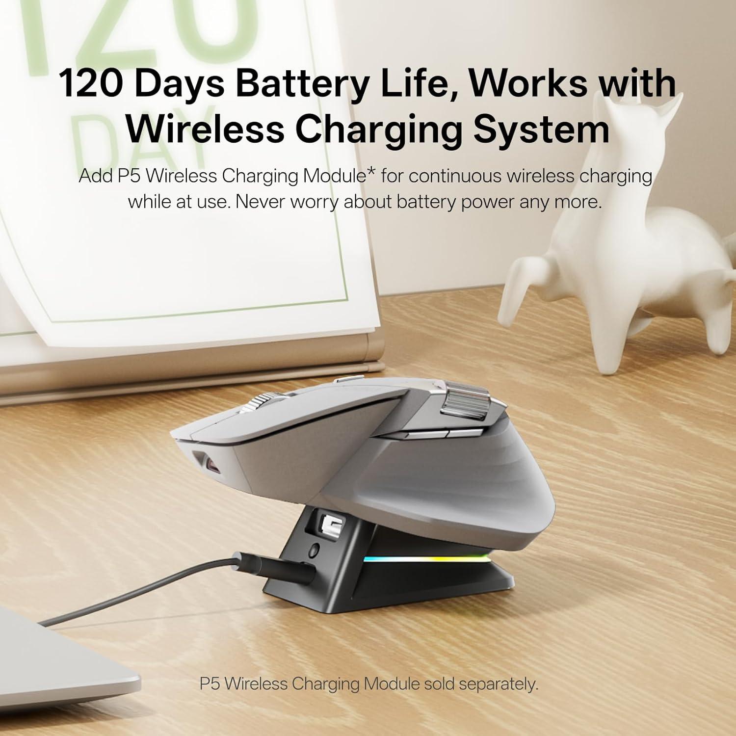 Ratón Inalámbrico Rapoo MT760 PRO, 12K DPI, Bluetooth y NearLink