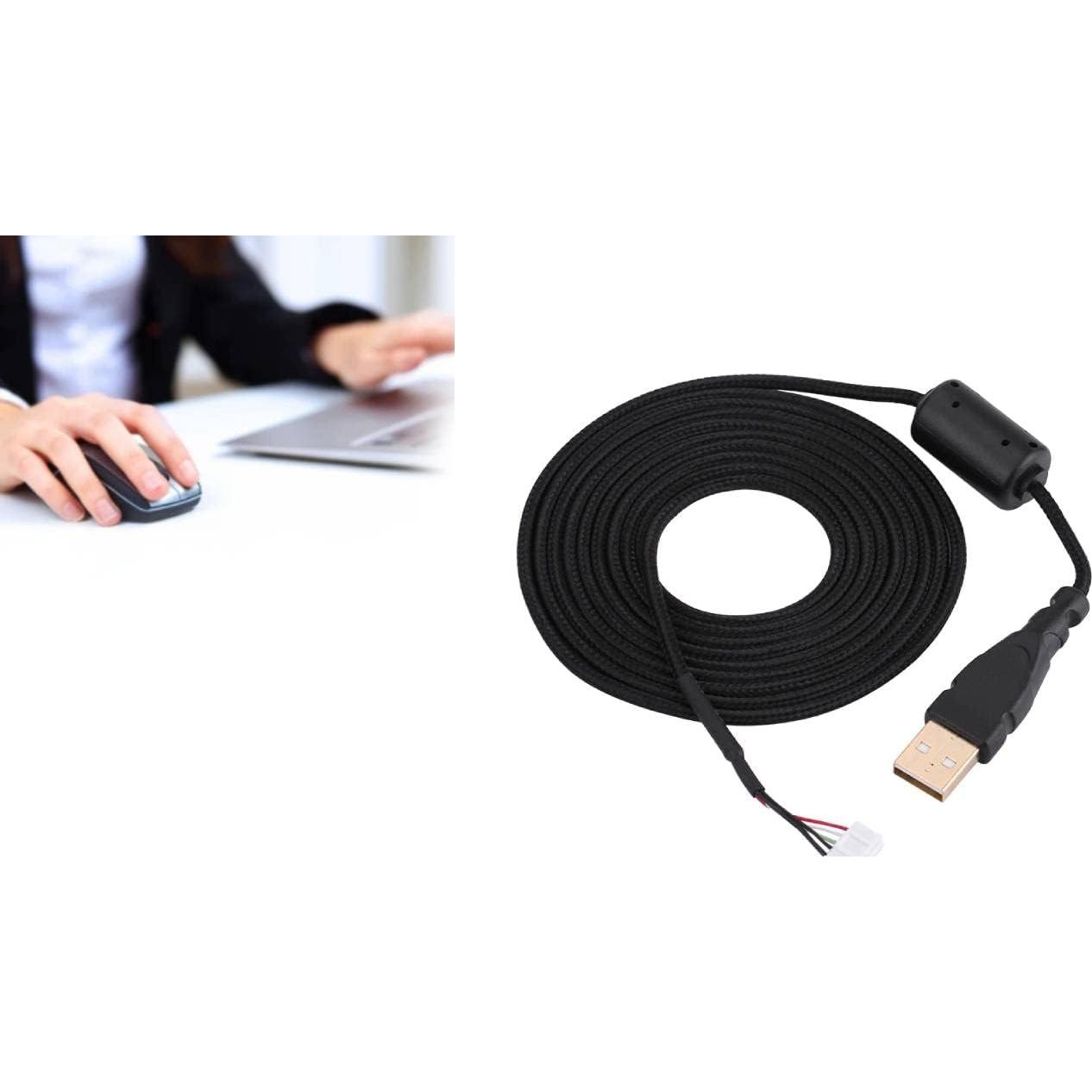 Cable Universal para Ratón Yosoo Trenzado USB 5 Pines Negro