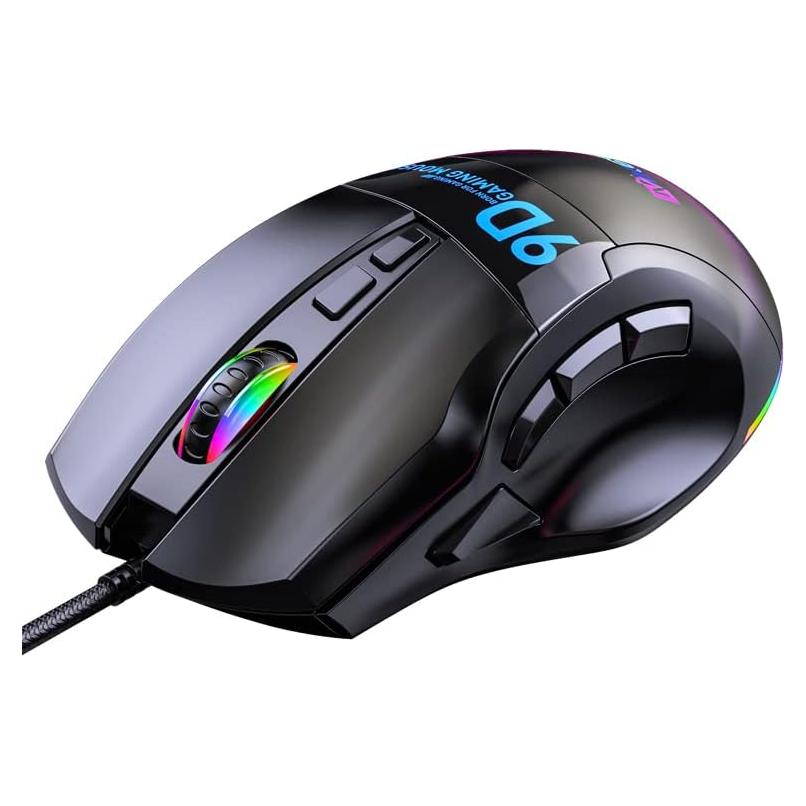 Ratón Gaming JOMAA USB 9 Botones 12000 DPI RGB Personalizable