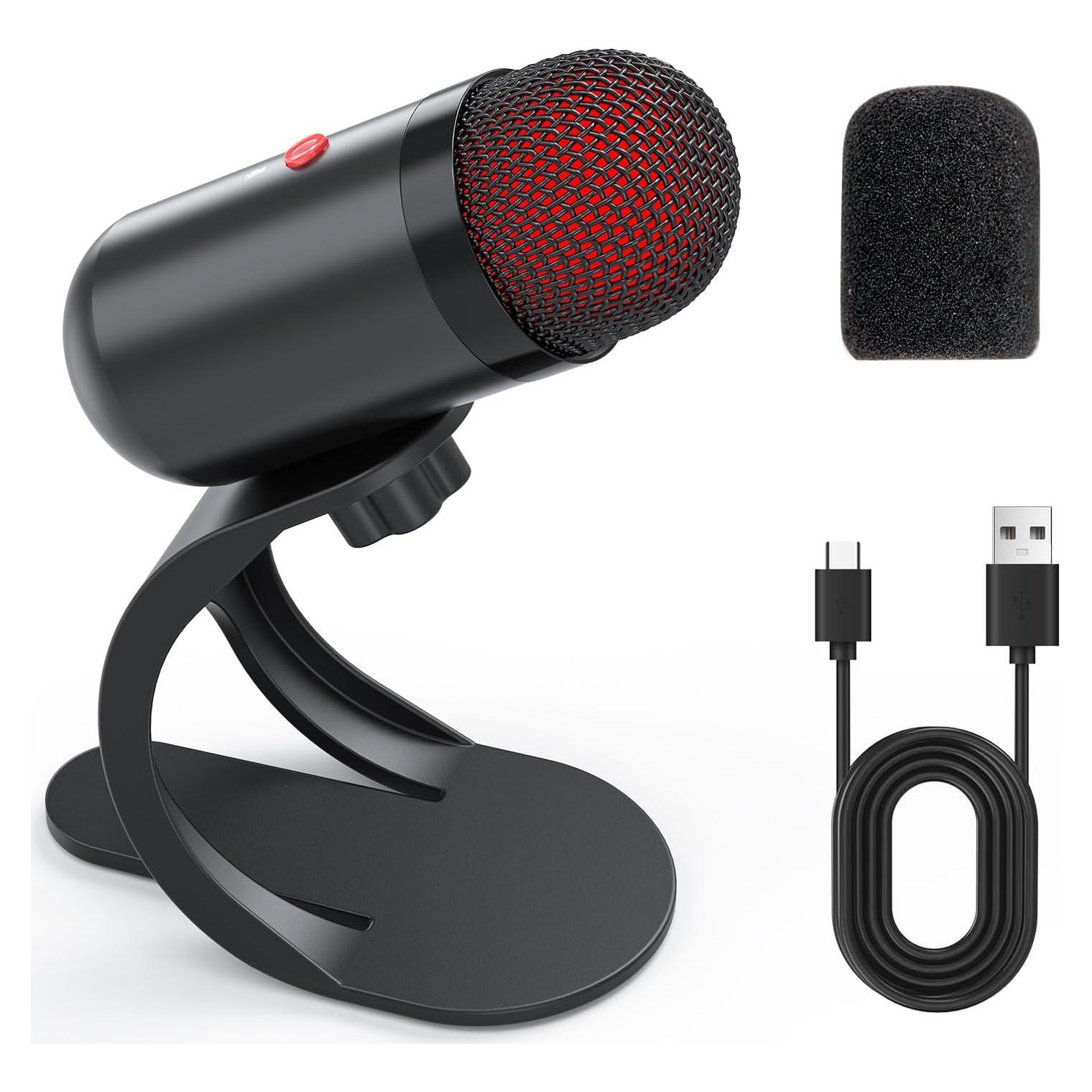 Micrófono USB LiANGSTAR K6 Omnidireccional con Silencio