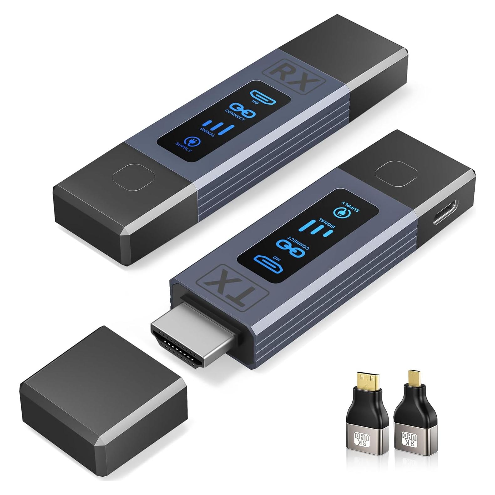 Transmisor y Receptor HDMI Inalámbrico Foscomax 120m 4K 1080P