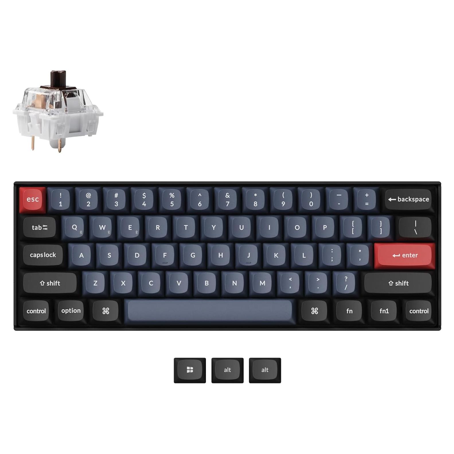 Teclado Mecánico Inalámbrico Keychron K12 Pro RGB 60% K Pro Marrón