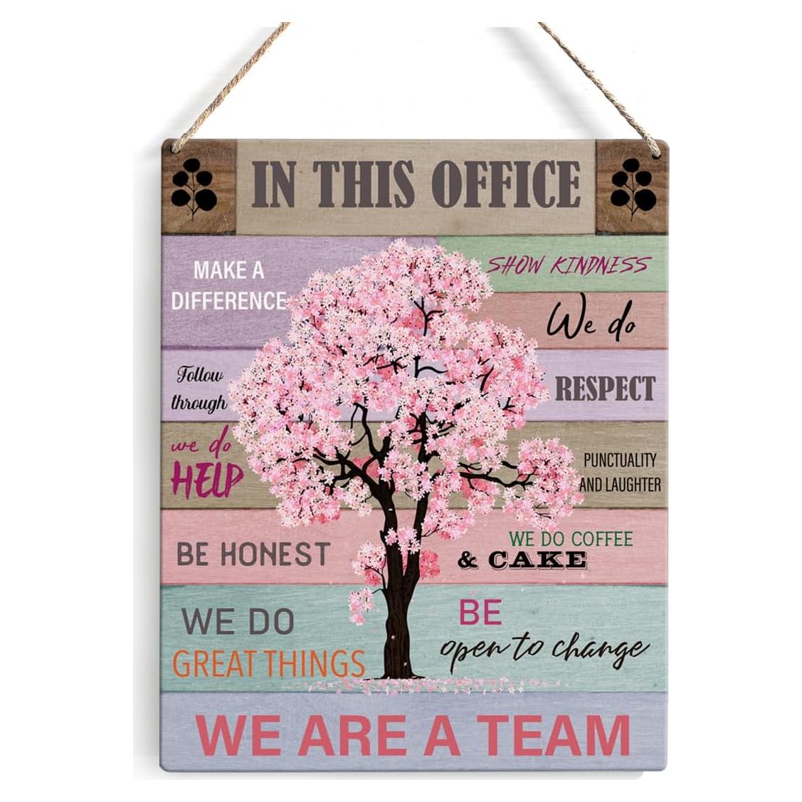 Letrero de Madera GUDIAO 20x25 cm Decoración Oficina