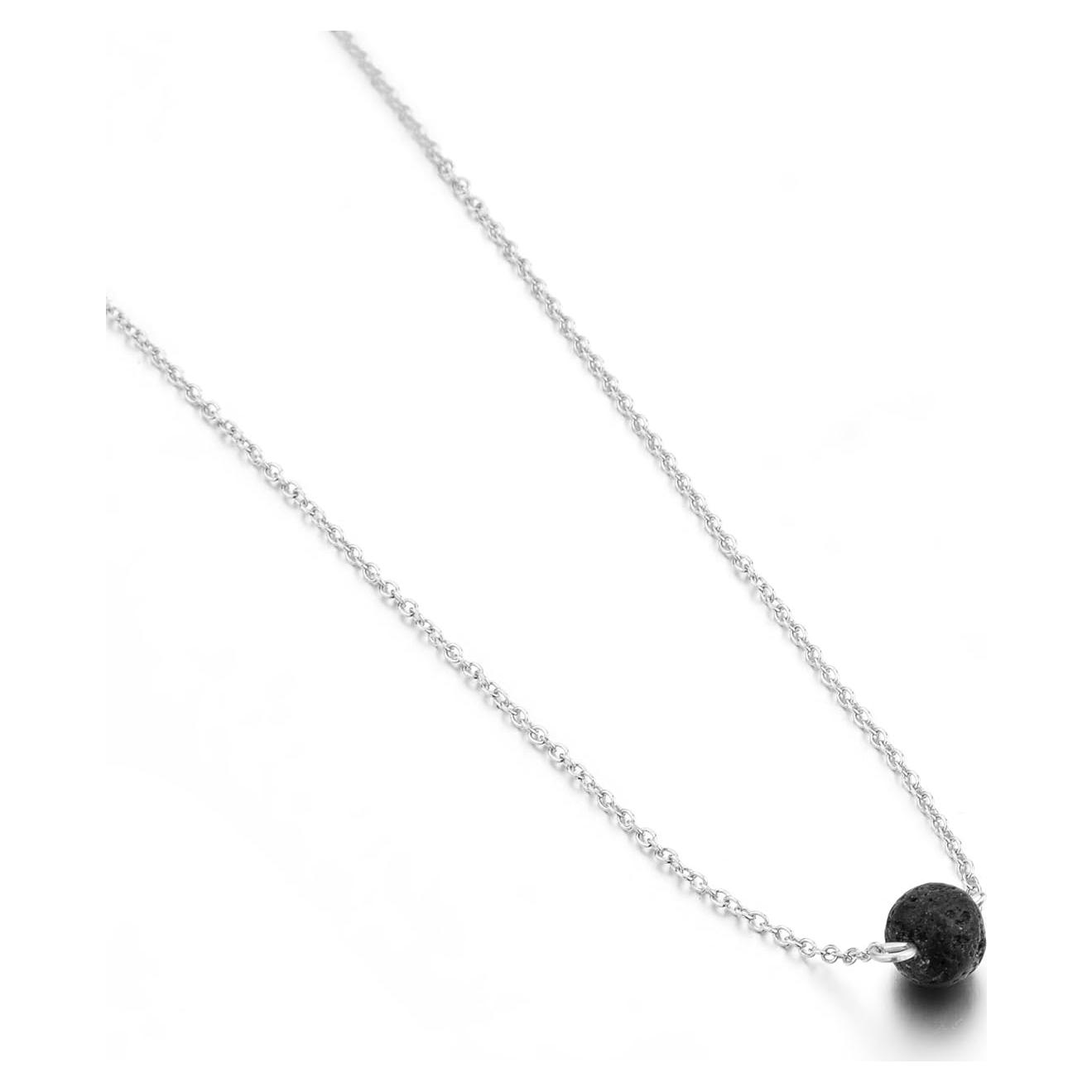 Collar de Lava Volcánica Mystiqs 45.72 cm Difusor Aceites