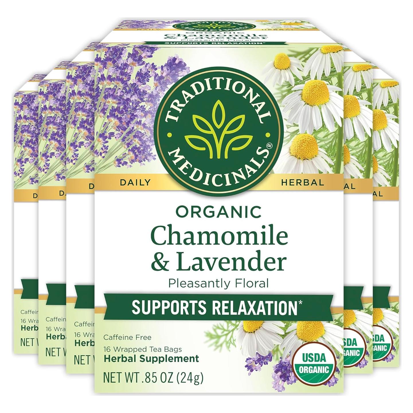 Té Herbal Orgánico Manzanilla y Lavanda 96 Bolsitas - Poder Herbal