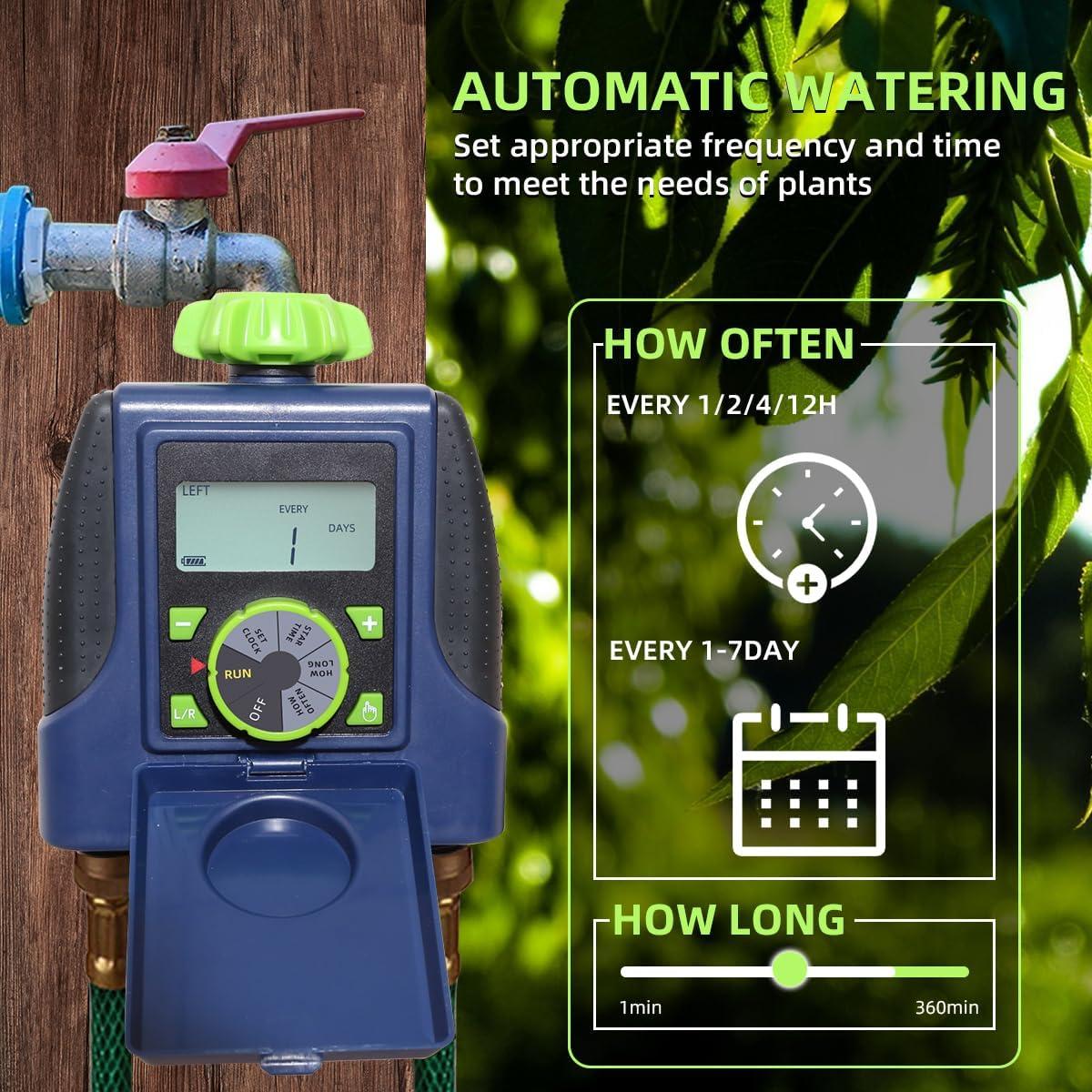 Temporizador de Riego Splanteen 2 Salidas Digital Impermeable