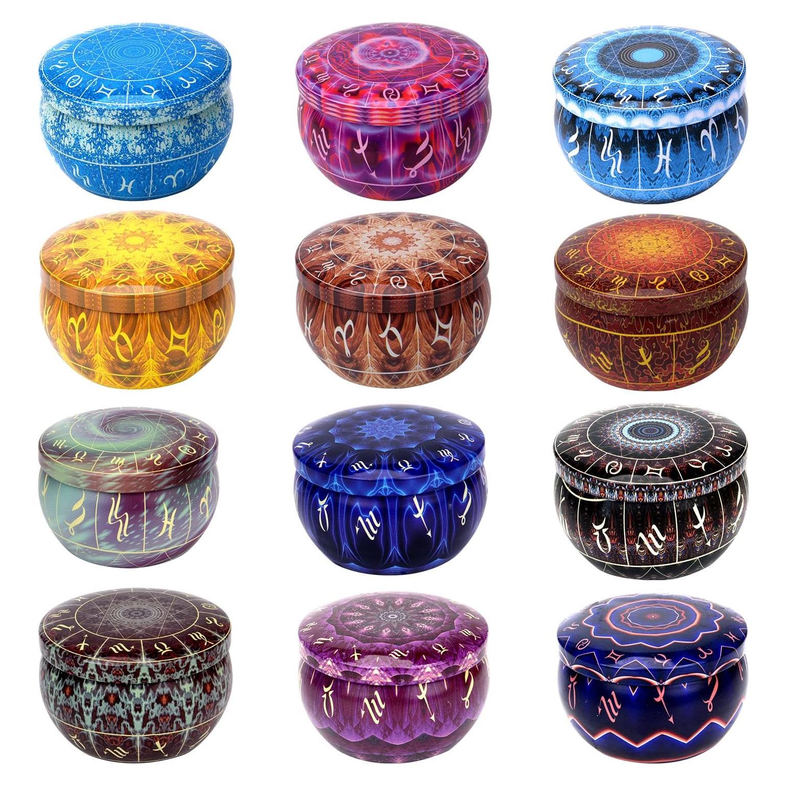 Juego de 12 Velas Aromáticas WuNa 70.9g Aromaterapia