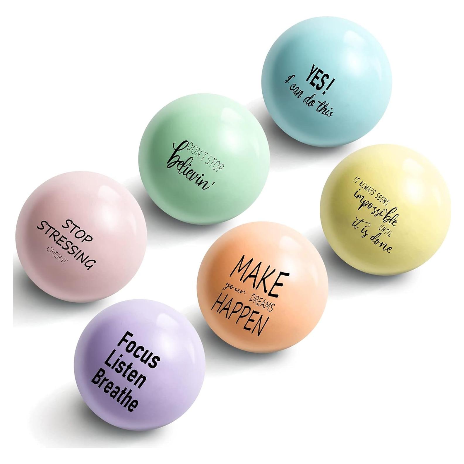 Pelotas Antiestrés Motivacionales Skylety - 6 Piezas 6.3 cm