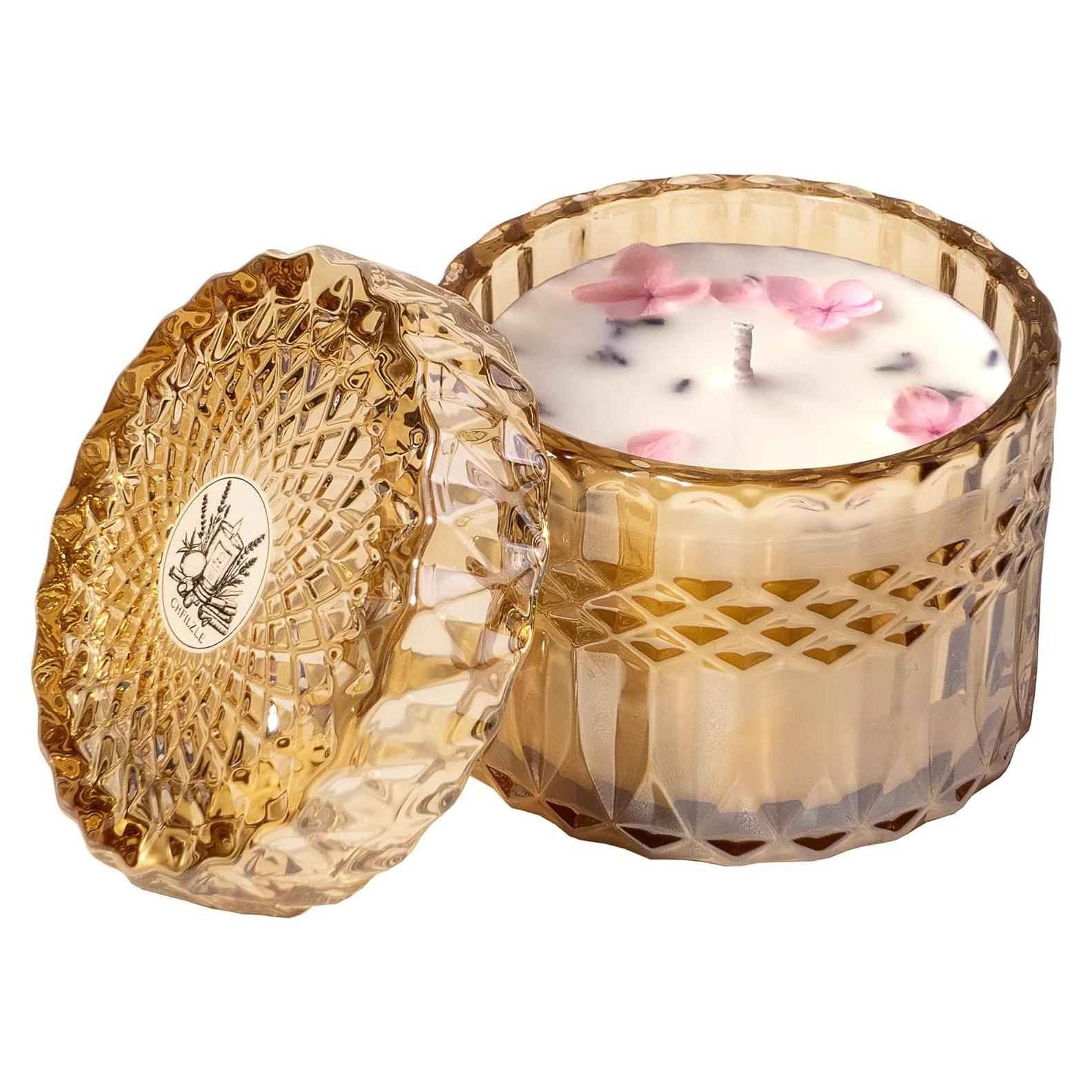 Juego de Velas de Soja CHFILZLE 200g Lavanda y Vainilla