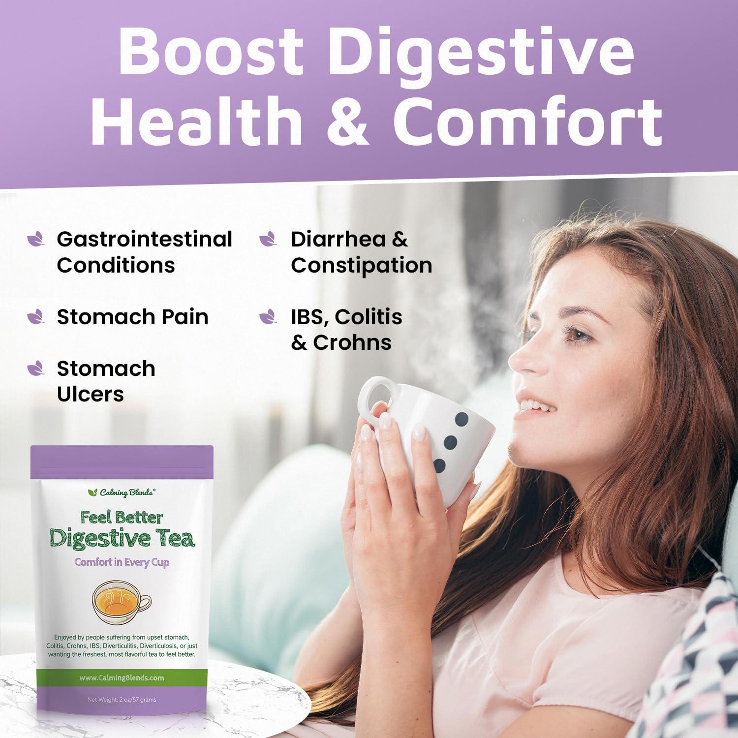 Té Digestivo Sentirse Mejor Mezclas Calmantes 56.7g Orgánico