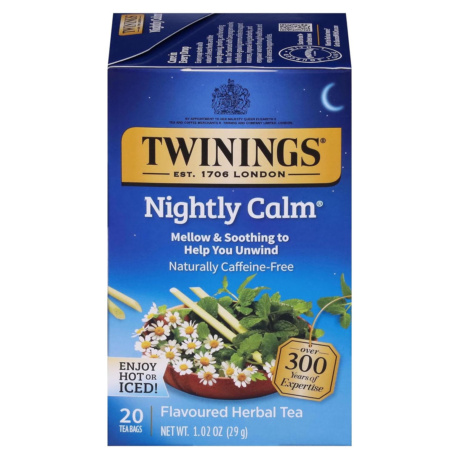 Té de hierbas Twinings Nightly Calm 20 bolsitas individuales