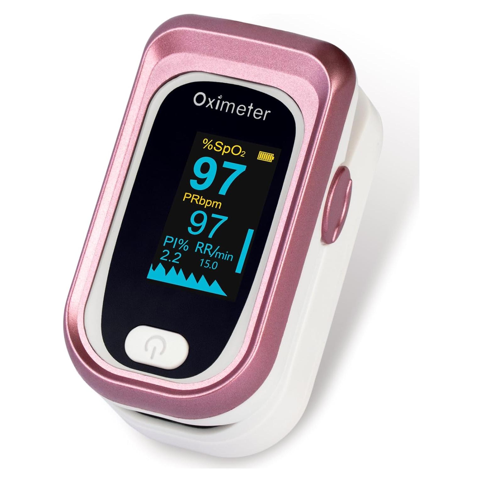 Oxímetro de Pulso JUYII Rosa, Monitor de Saturación SpO2