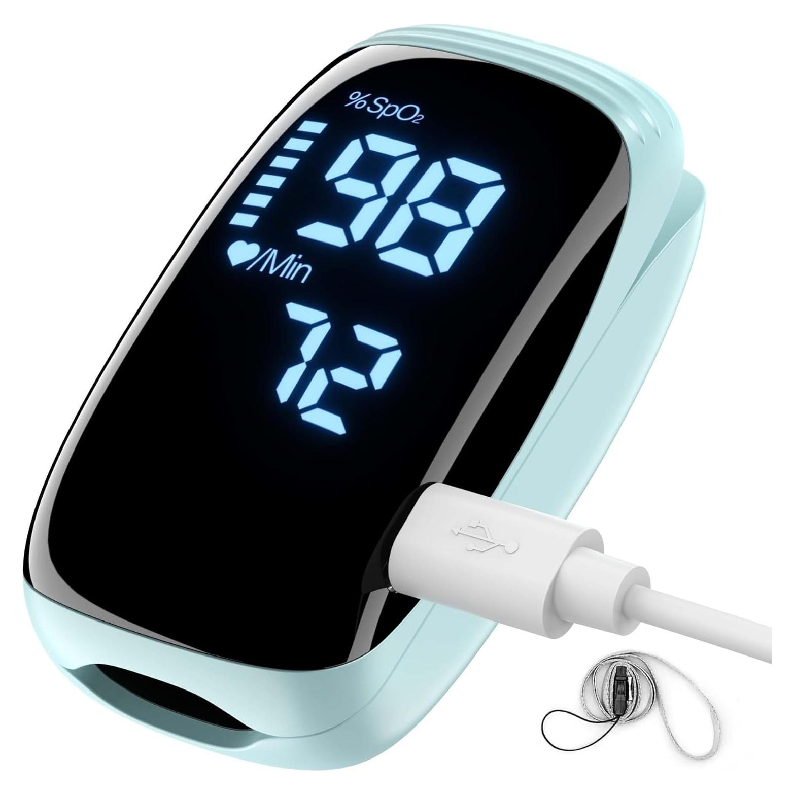 Oxímetro de Pulso Digital LBEAURG con Pantalla LED, Azul