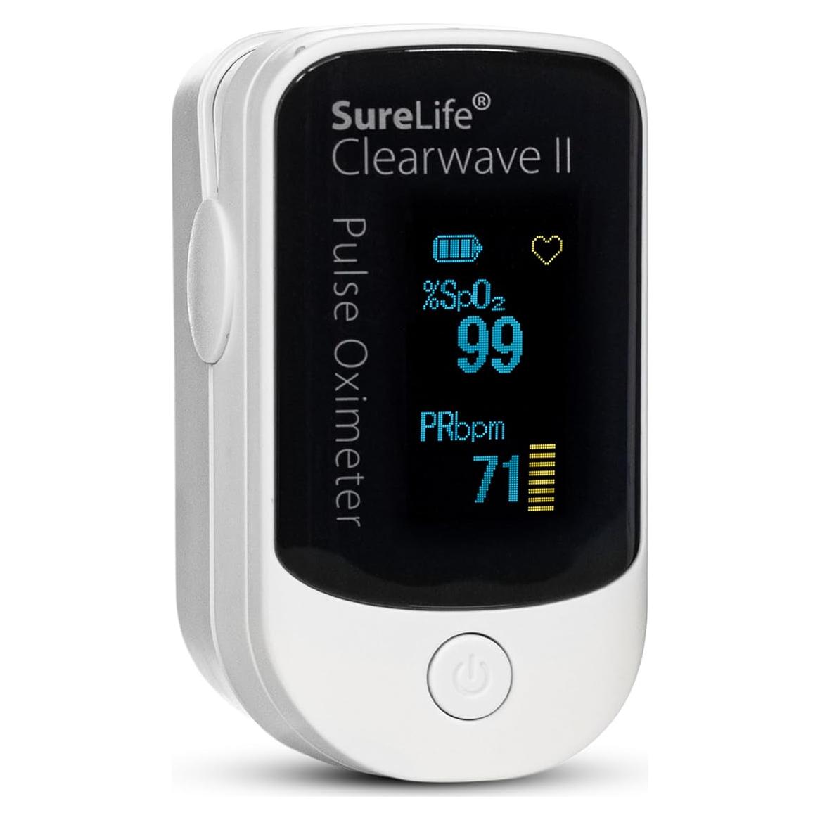 Oxímetro de Pulso SureLife Clearwave II con Pantalla OLED