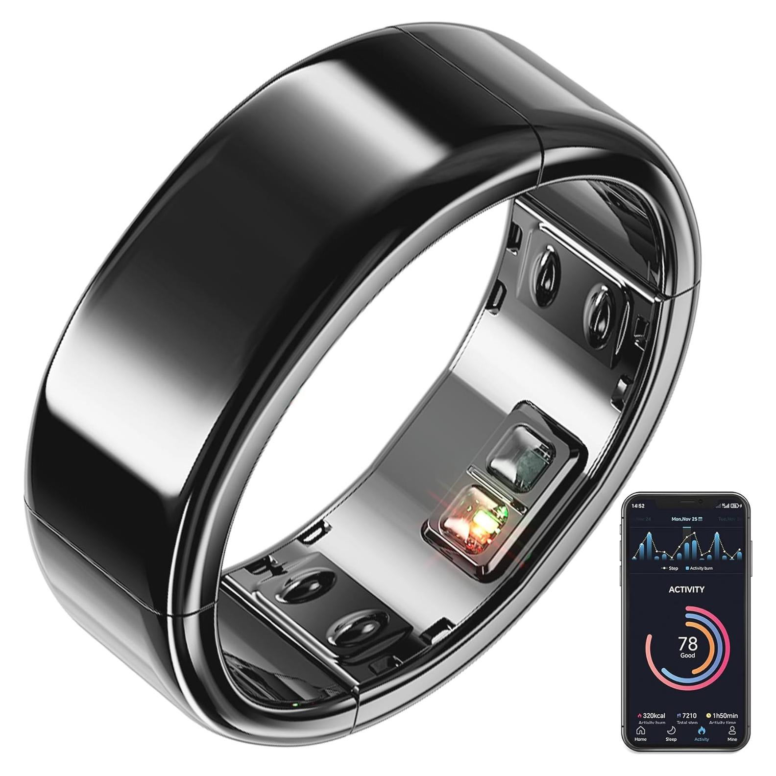 Anillo Inteligente Circul Gris Espacial S - Monitoreo Salud 24/7