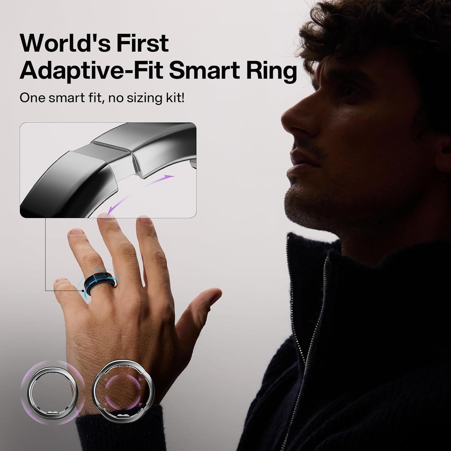 Anillo Inteligente Circul Gris Espacial S - Monitoreo Salud 24/7