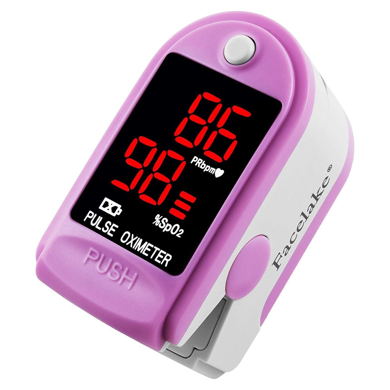Oxímetro de Pulso FaceLake FL400P Rosa con Funda y Baterías
