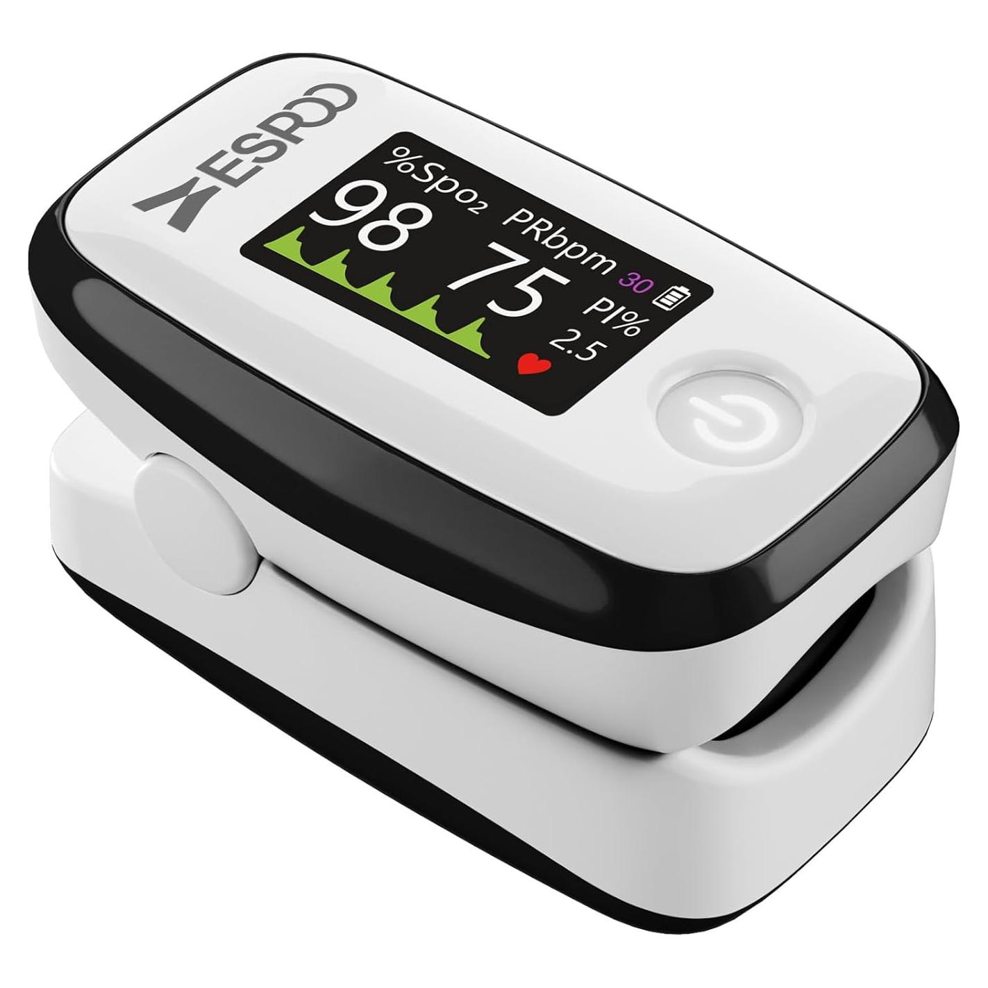 Oxímetro de Pulso ESPOO YM201 con 20 Memorias y Pantalla TFT