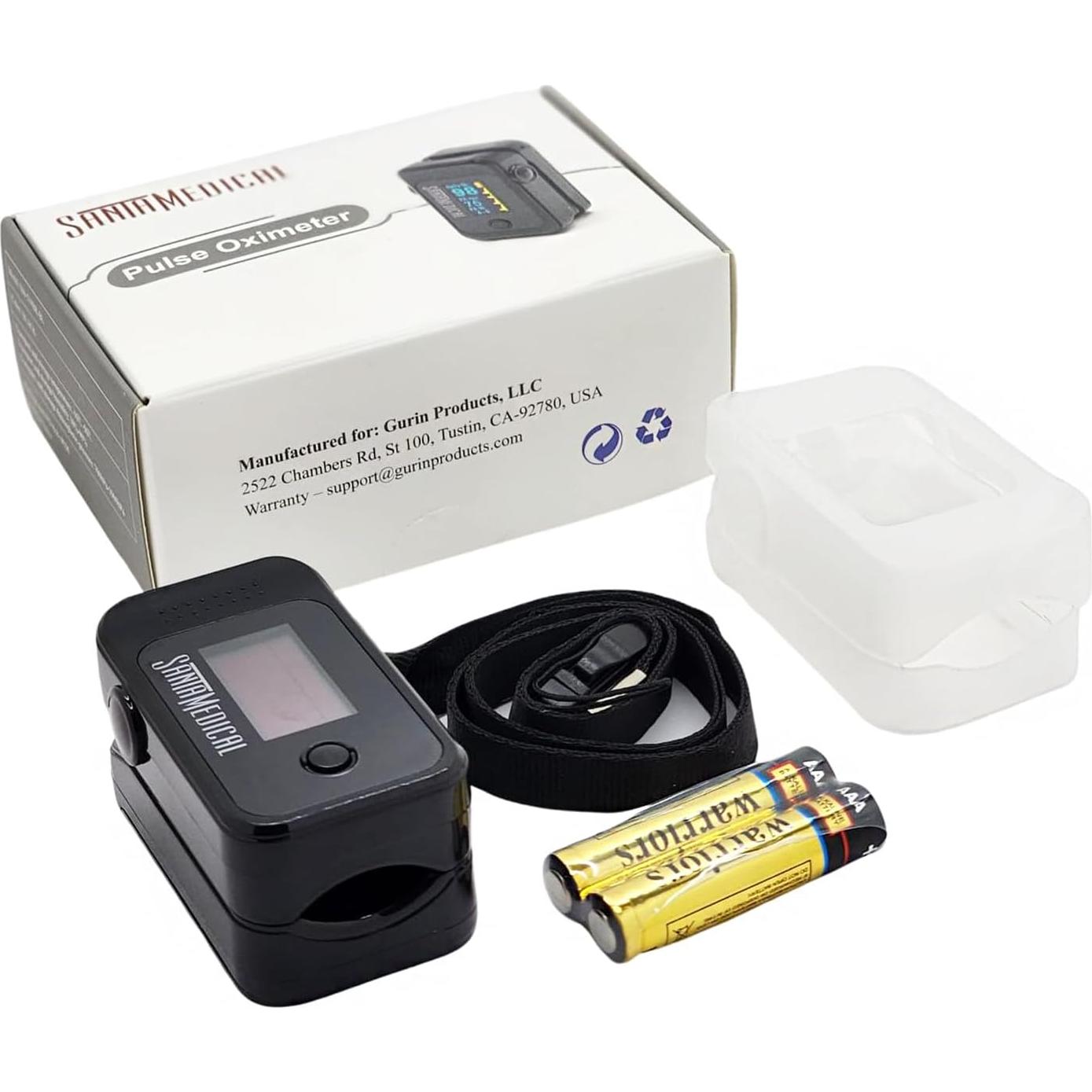 Oxímetro de Pulso Santamedical SM-519BR-BL OLED con Estuche