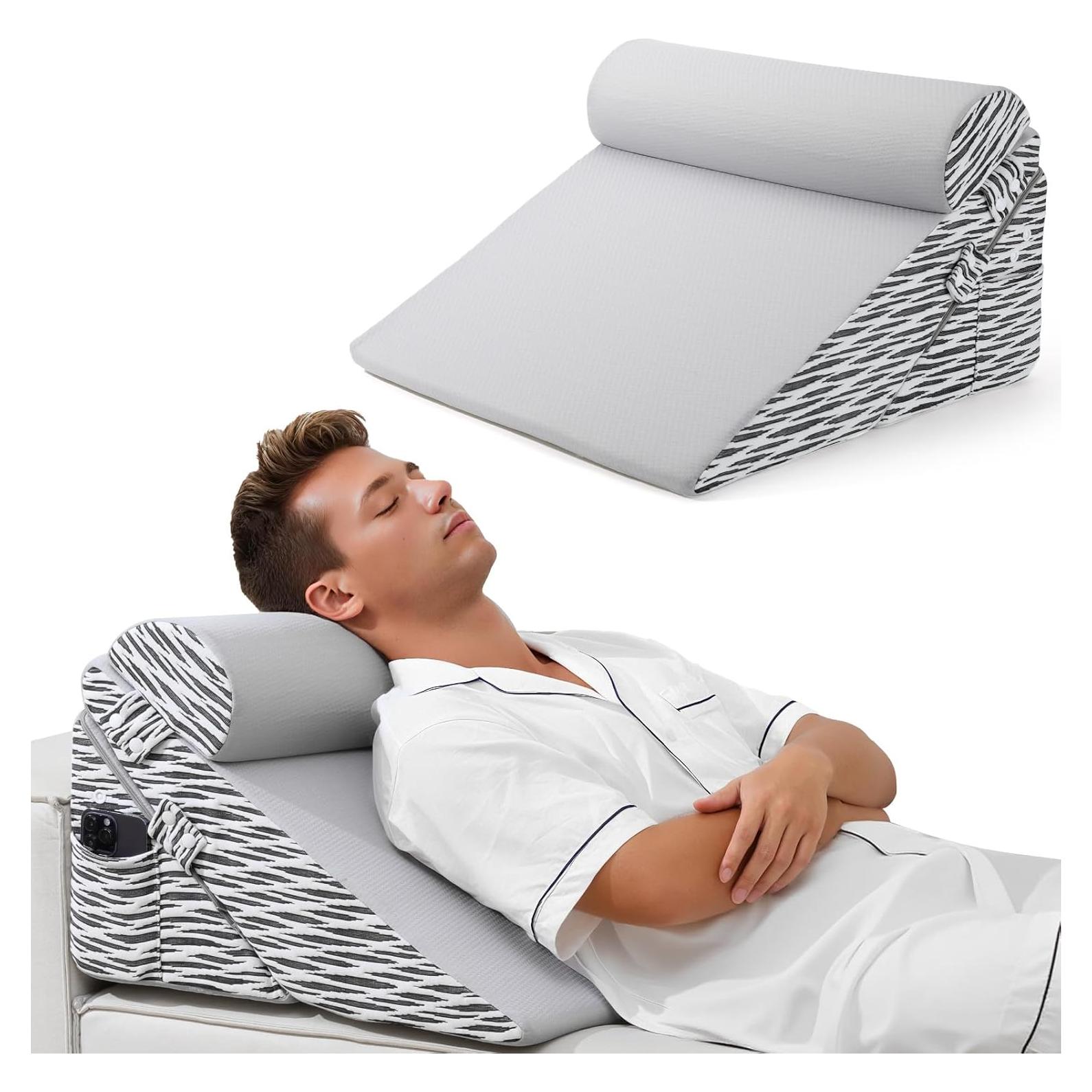 Cojín en Cuña Ajustable Lewondr para Alivio de Reflujo y Dolor