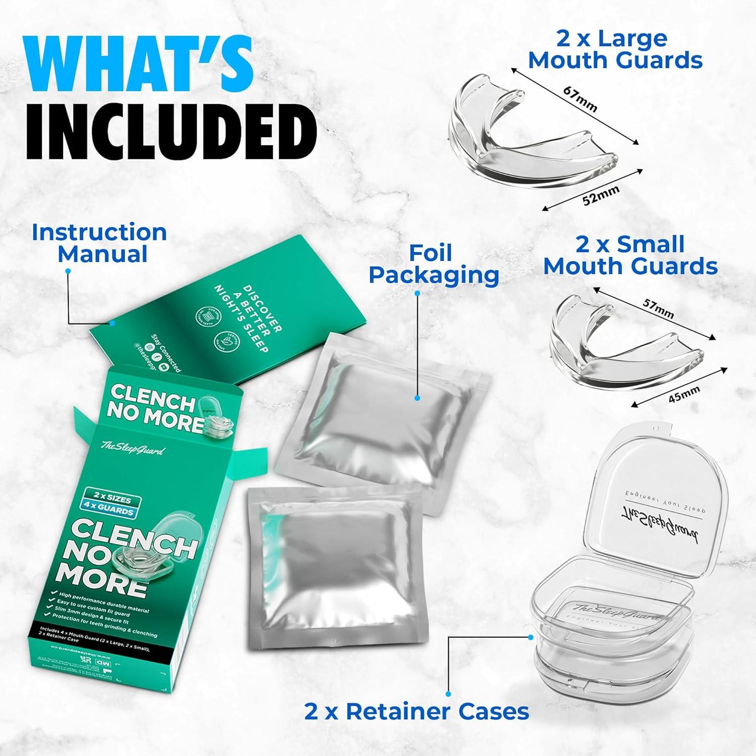 Protector Bucal ClenchNoMore para Bruxismo - Paquete de 4