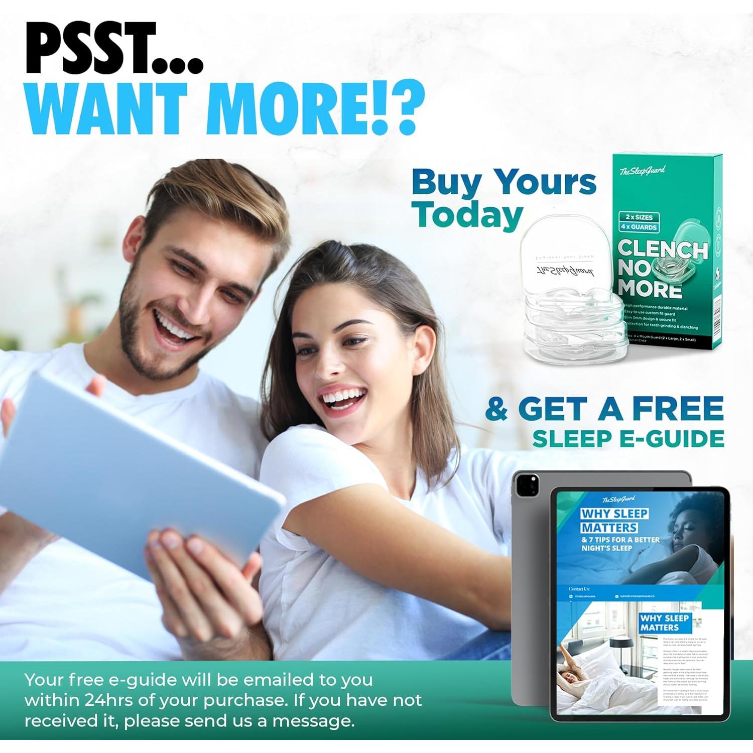 Protector Bucal ClenchNoMore para Bruxismo - Paquete de 4