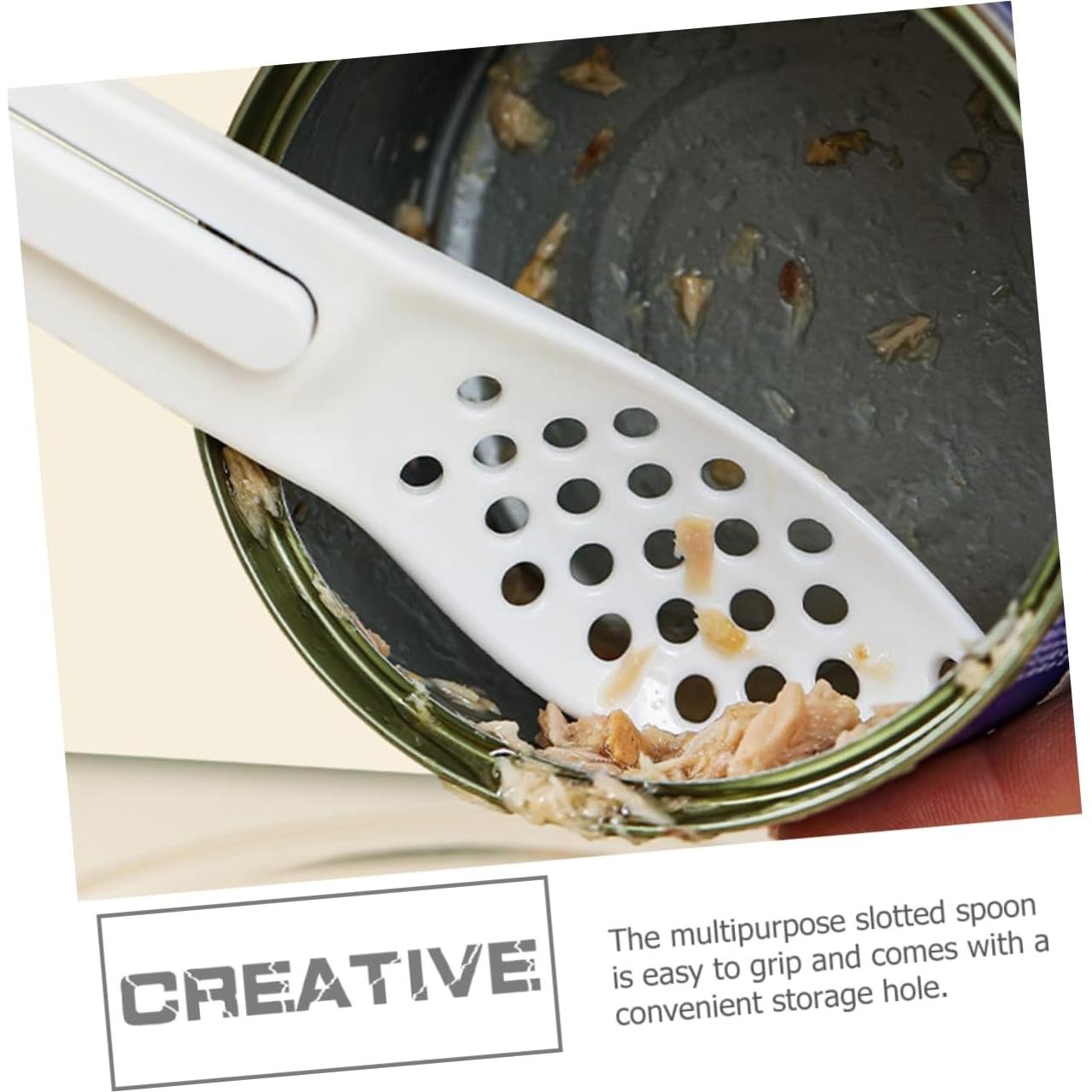 Cucharón Ranurado Ergonomico PRETYZOOM para Conservas 19.5cm