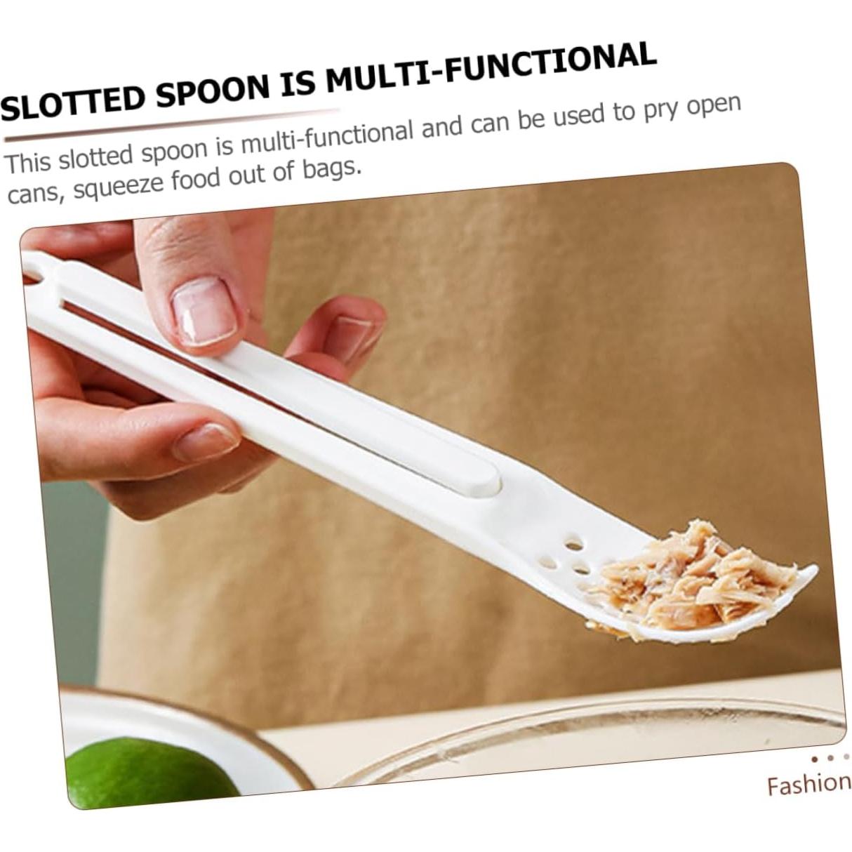 Cucharón Ranurado Ergonomico PRETYZOOM para Conservas 19.5cm