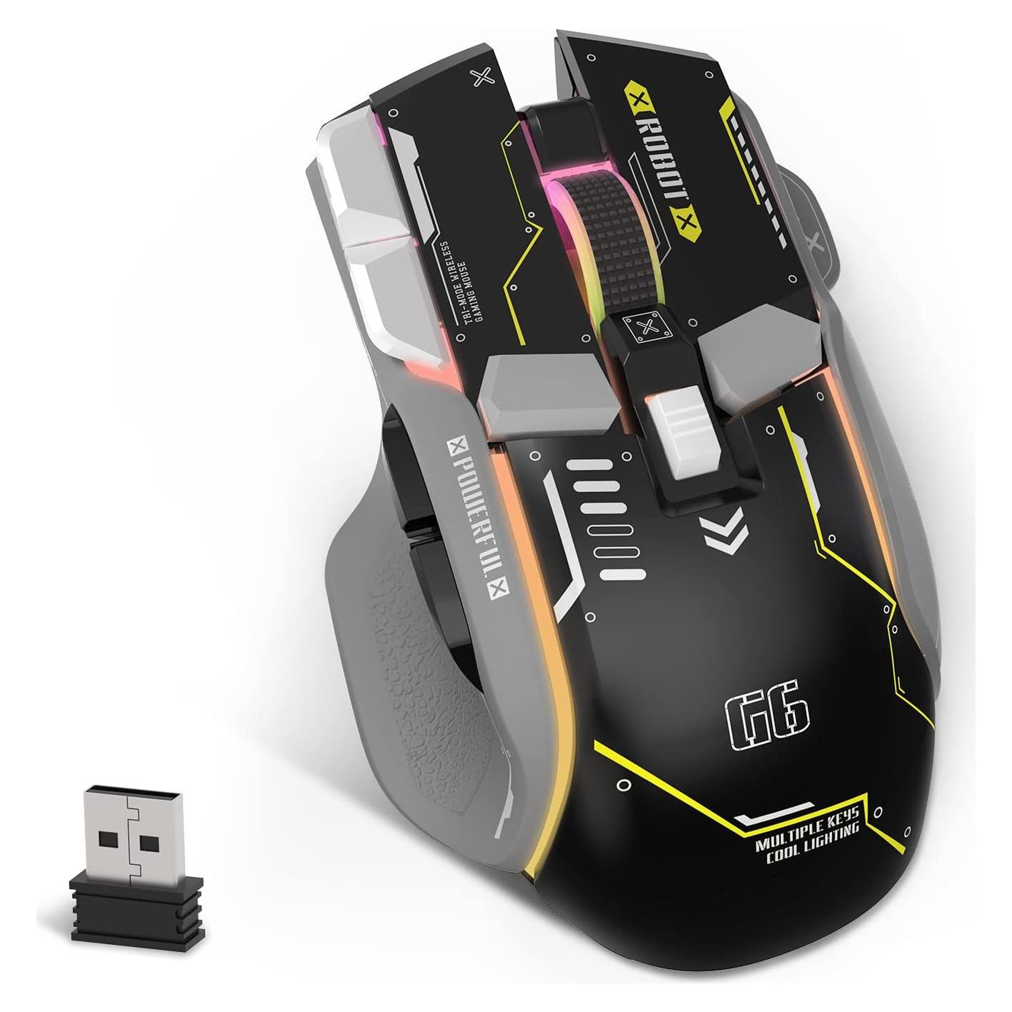 Ratón Gaming Attack Shark G6 Inalámbrico y por Cable 5 DPI RGB
