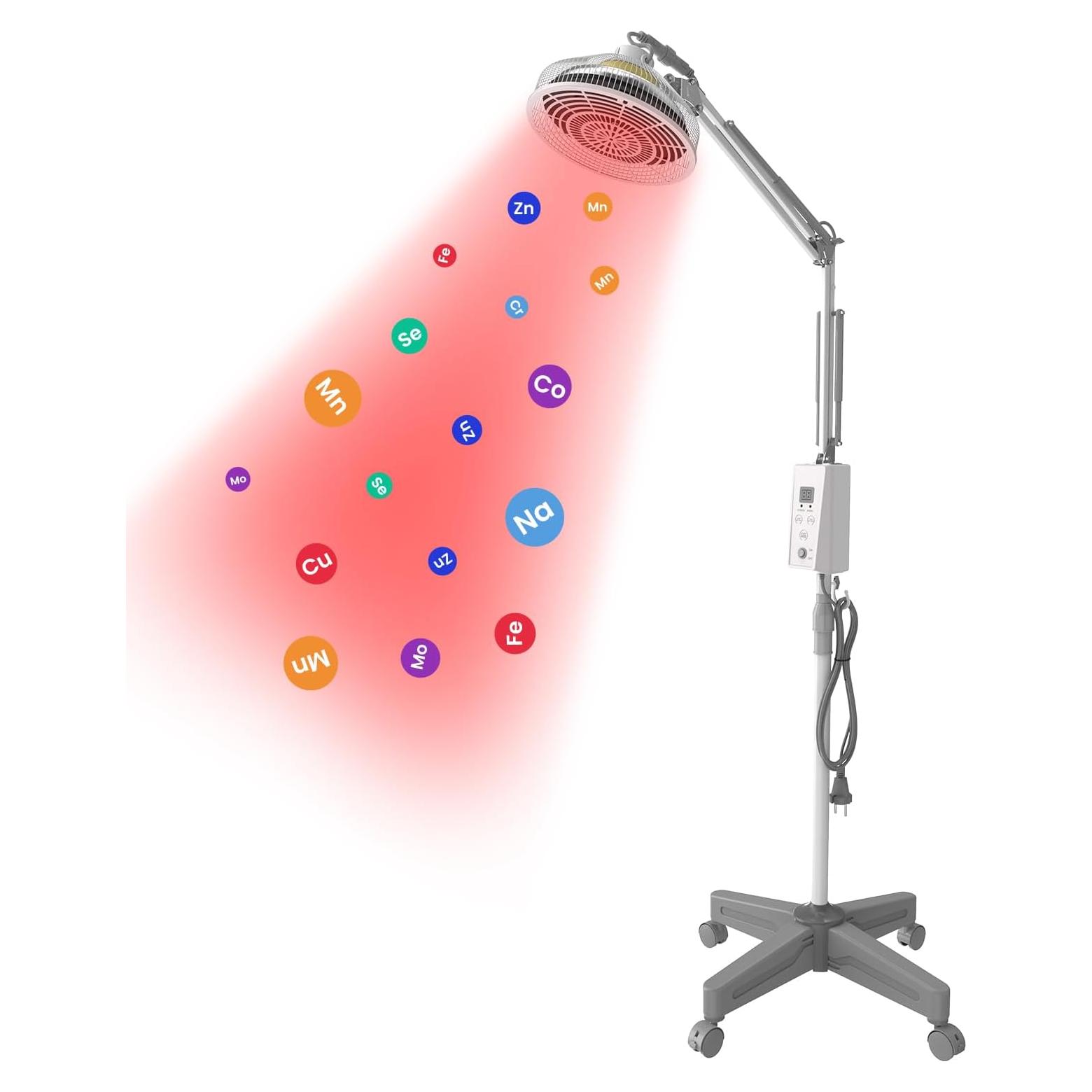 Lámpara de Terapia de Luz Infrarroja YUNCHI 275W 2 en 1