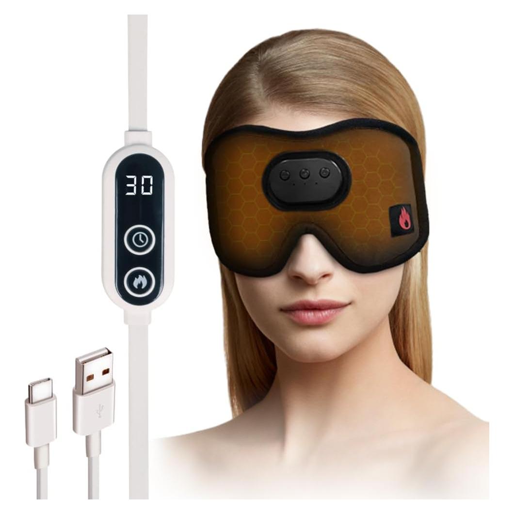 Máscara de Ojos Calentada SYPVRY con Auriculares Bluetooth