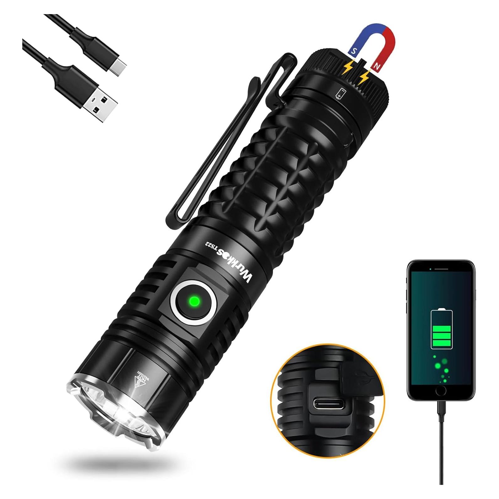 Linterna Wurkkos TS22 Mini EDC 4500 Lúmenes IP68 Recargable