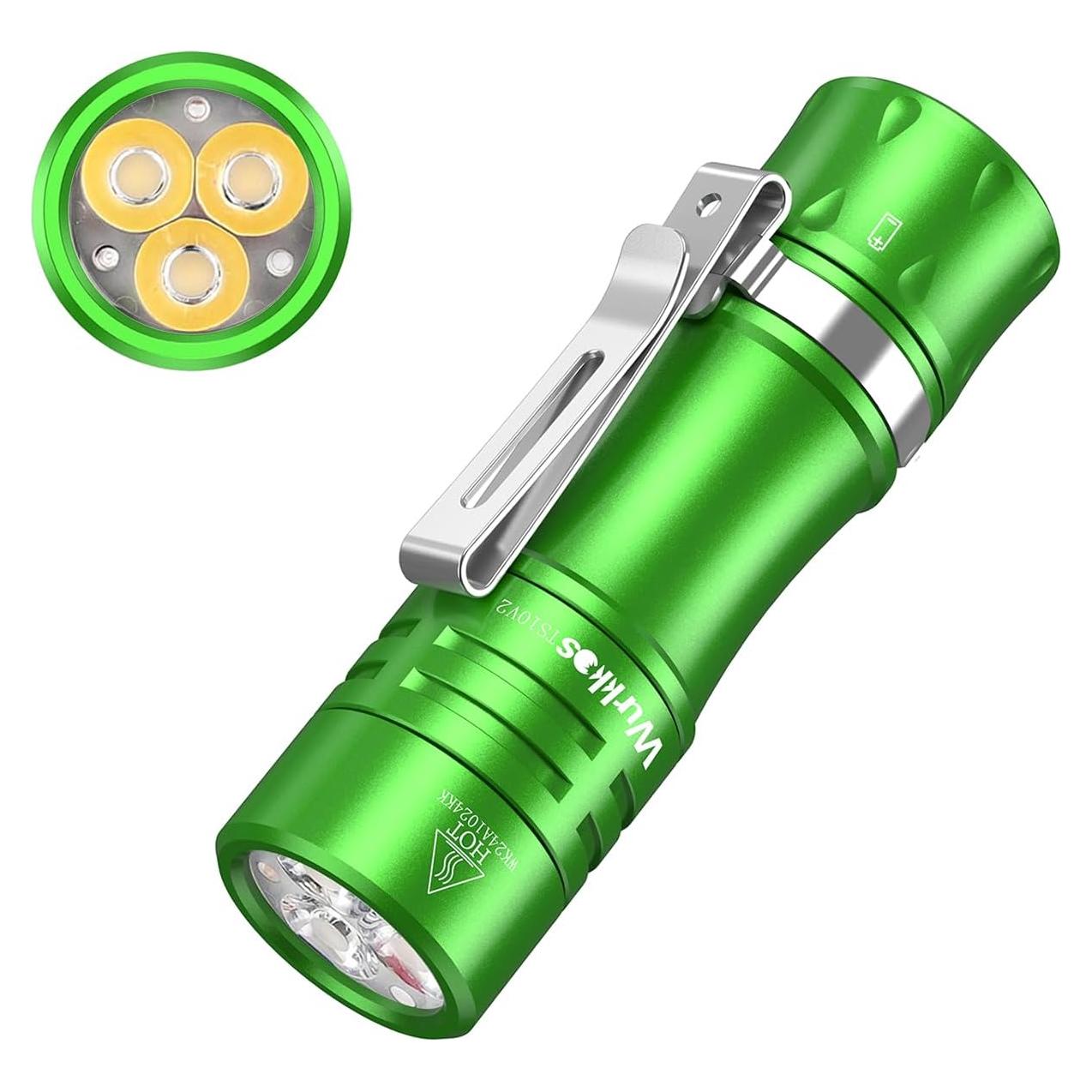 Linterna EDC Wurkkos TS10 V2 Verde 4000K 1400 Lúmenes