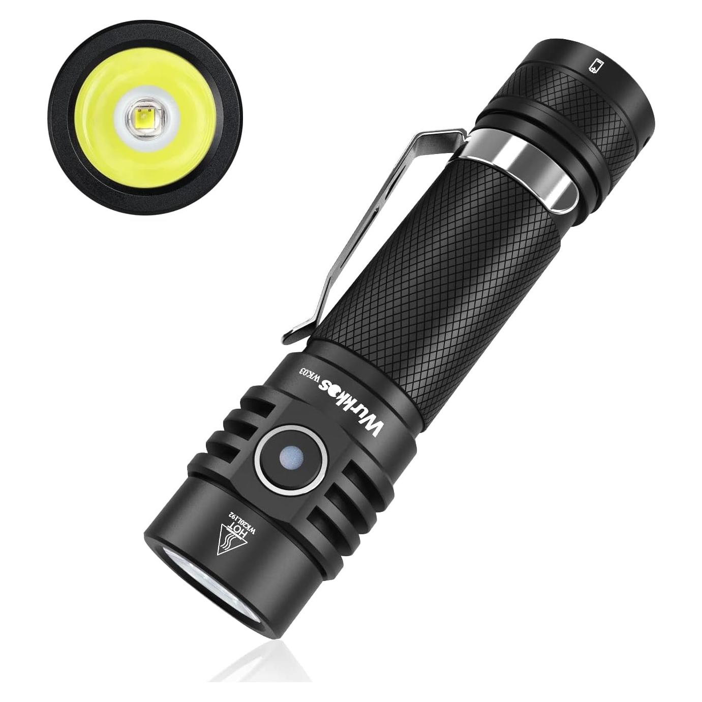 Linterna Wurkkos WK03 1800 Lúmenes LED IP68 Recargable