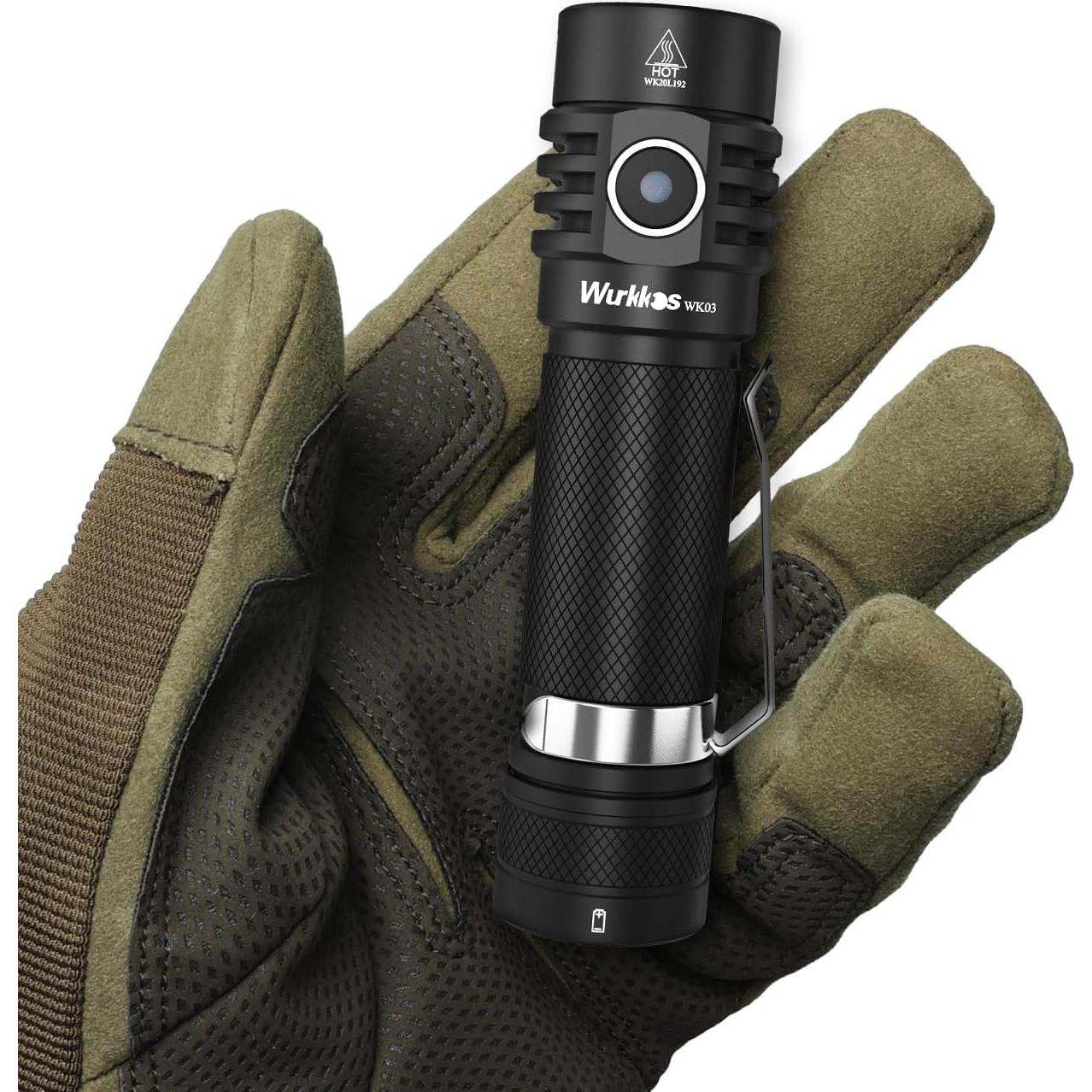 Linterna Wurkkos WK03 1800 Lúmenes LED IP68 Recargable