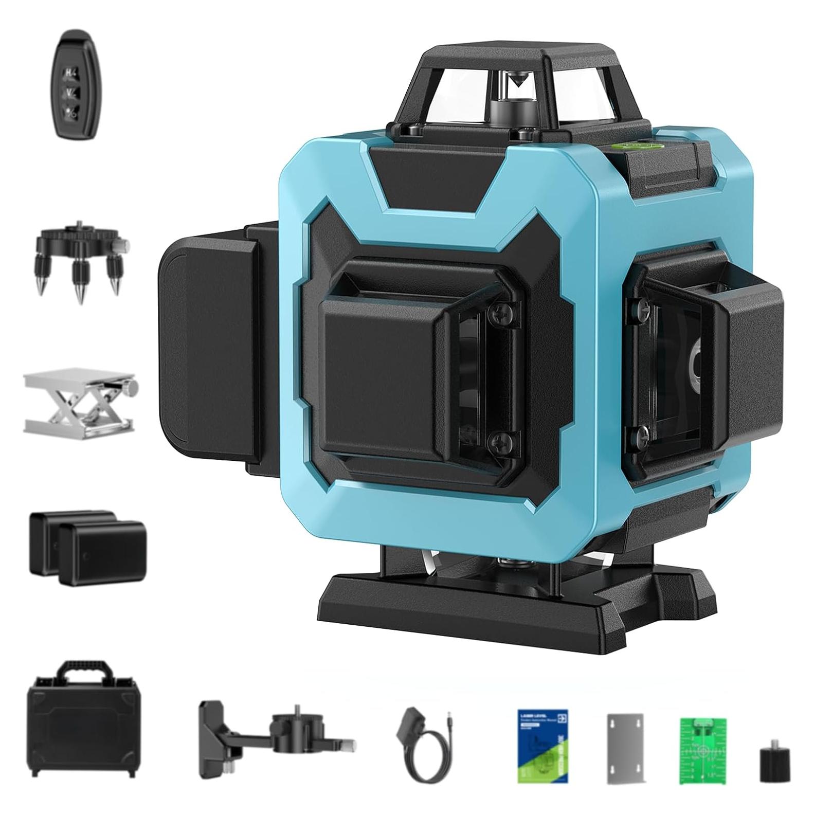 Nivel láser 4D auto nivelante ZyQiu 16 líneas 360° verde