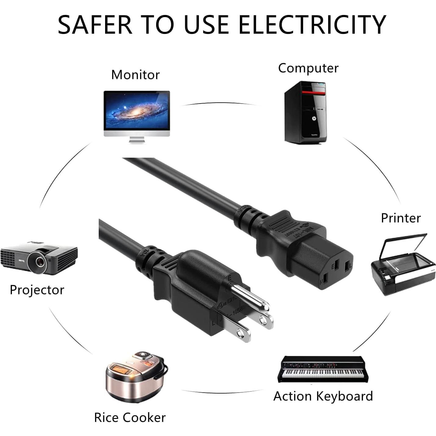 Cable de Alimentación 0.91m 3 Clavijas PowerHOOD para Proyector LG