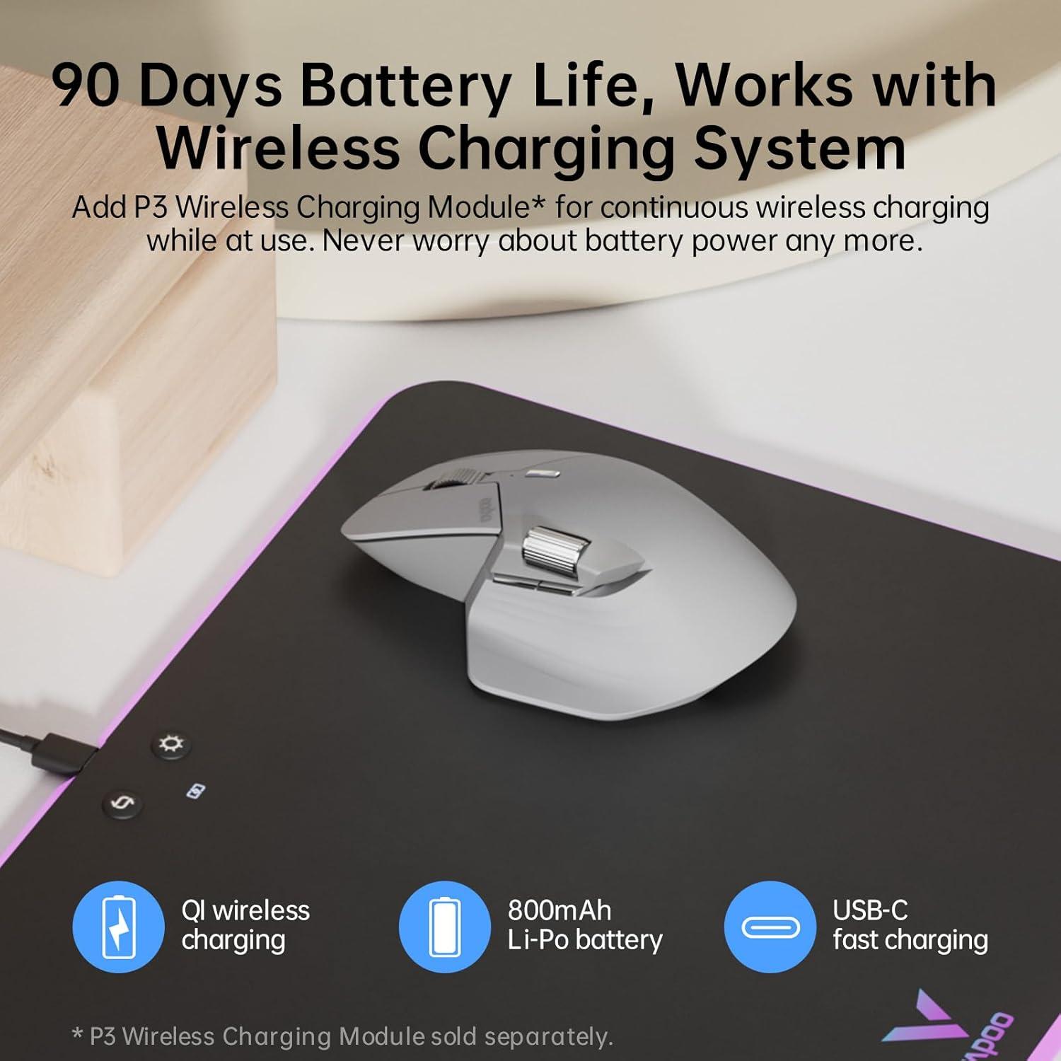 Ratón Inalámbrico Bluetooth Rapoo MT760Mini - Multi-Dispositivo