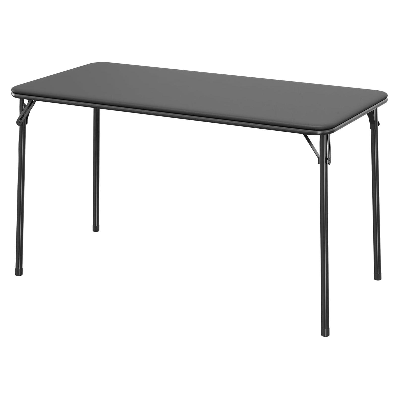 Mesa Plegable IDEALHOUSE 4 Pies Metal PU Cuero Negra