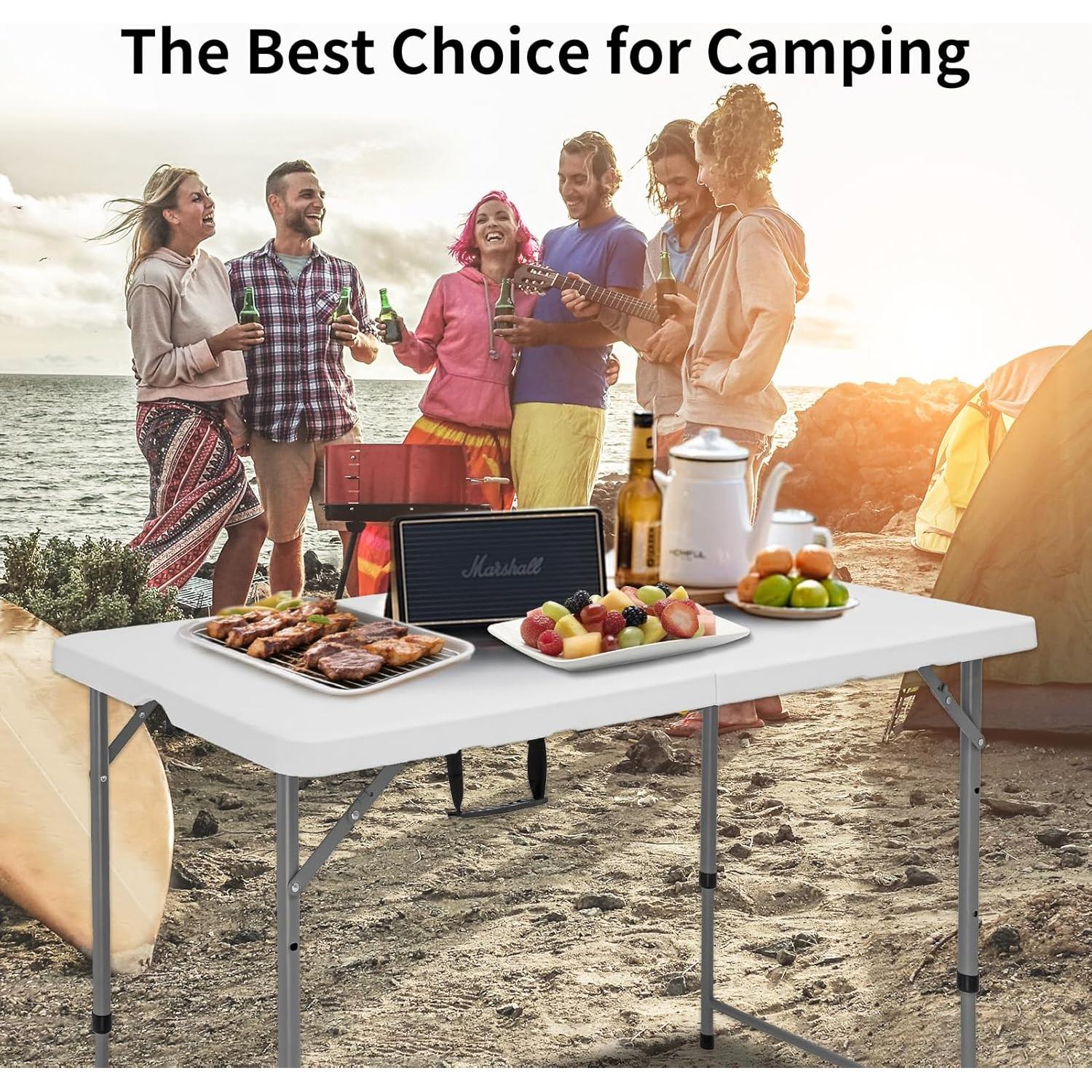 Mesa Plegable Rectangular CHRONELLE 121.92x60.96 cm Ajustable