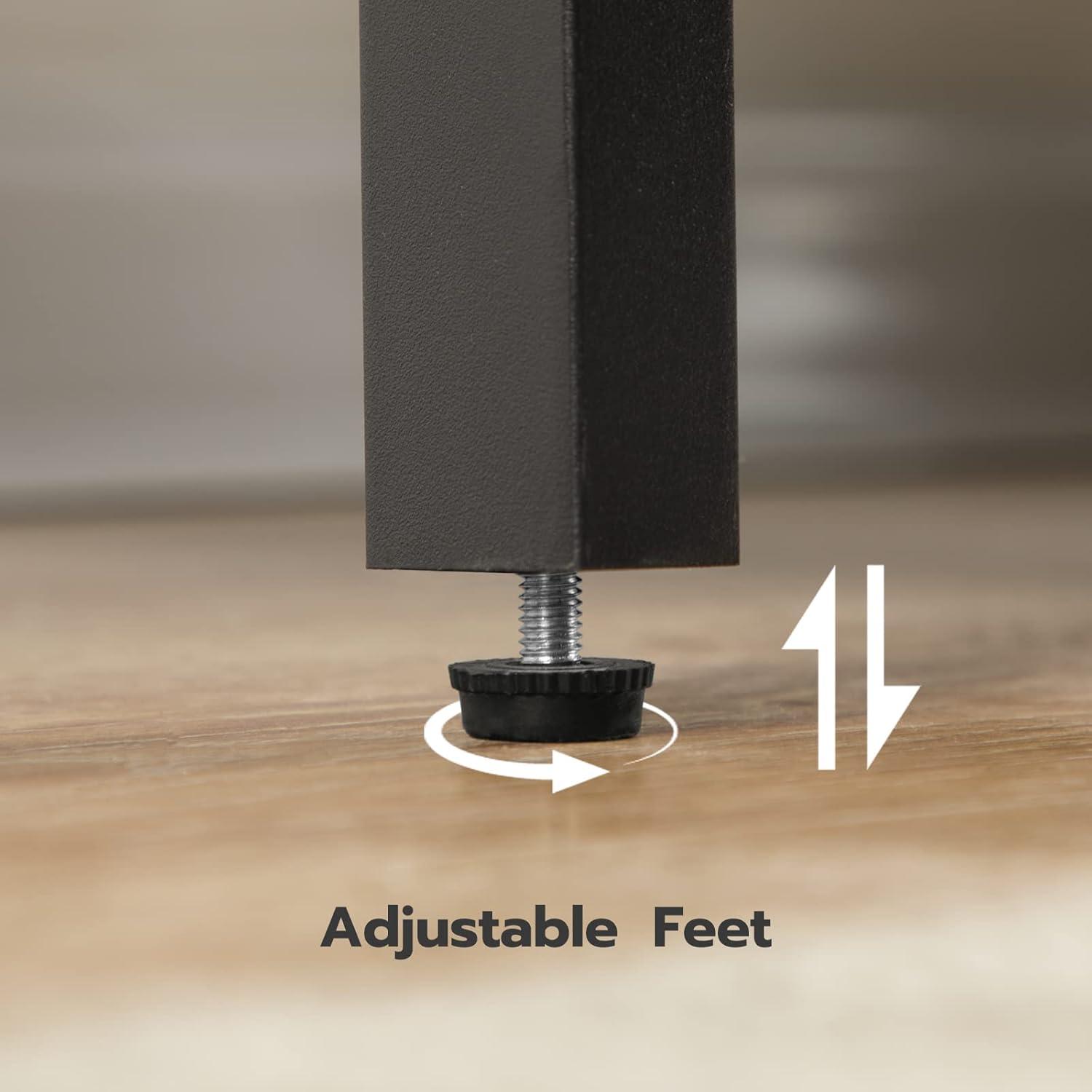 Mesa Consola HOOBRO SUVELAM, 100x35x80 cm, Marrón Rústico y Negro