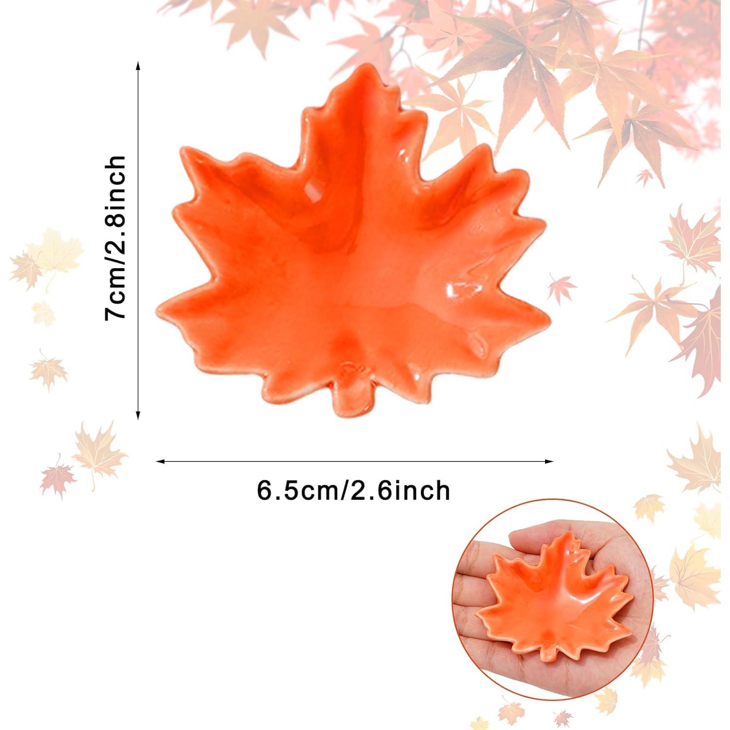 Soporte para Cucharas Cerámica Whaline 4 Piezas Otoño Hoja de Arce